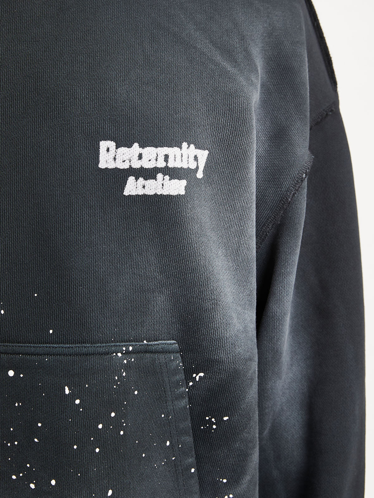 DESTROYED HOODIE ATELIER - WASHED BLACK