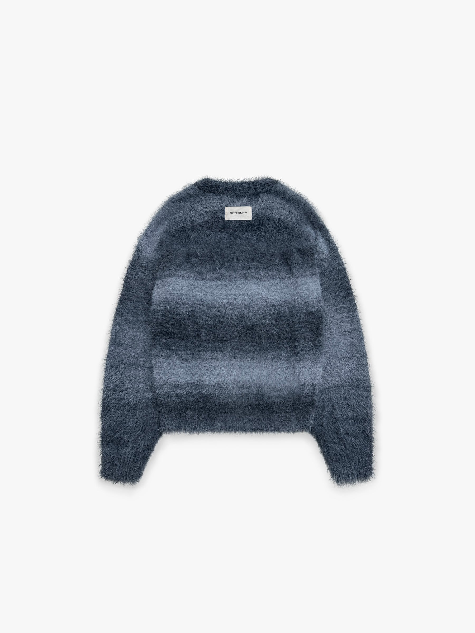 FURRY KNIT SWEATER - FADED GREY