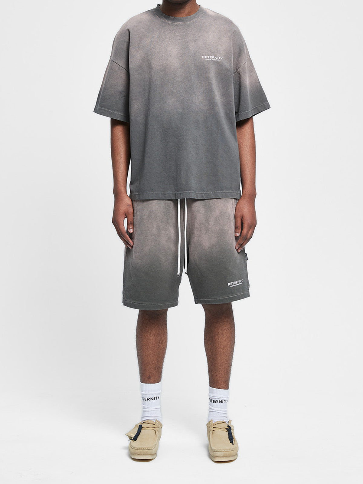 CREATIVE DEPT COTTON SHORTS - FADED GREY