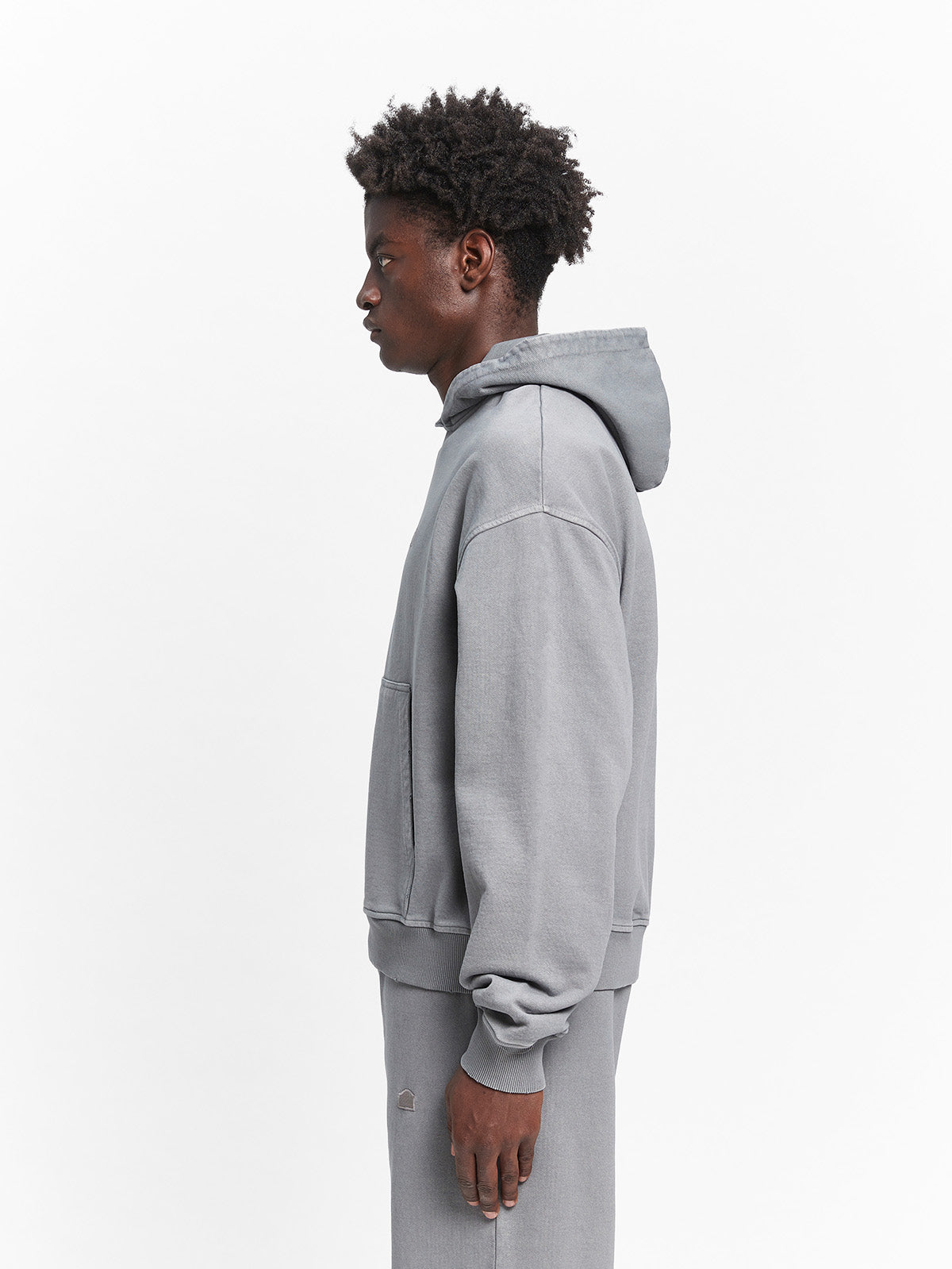 SIGNE ZIP-HOODIE - WASHED GREY