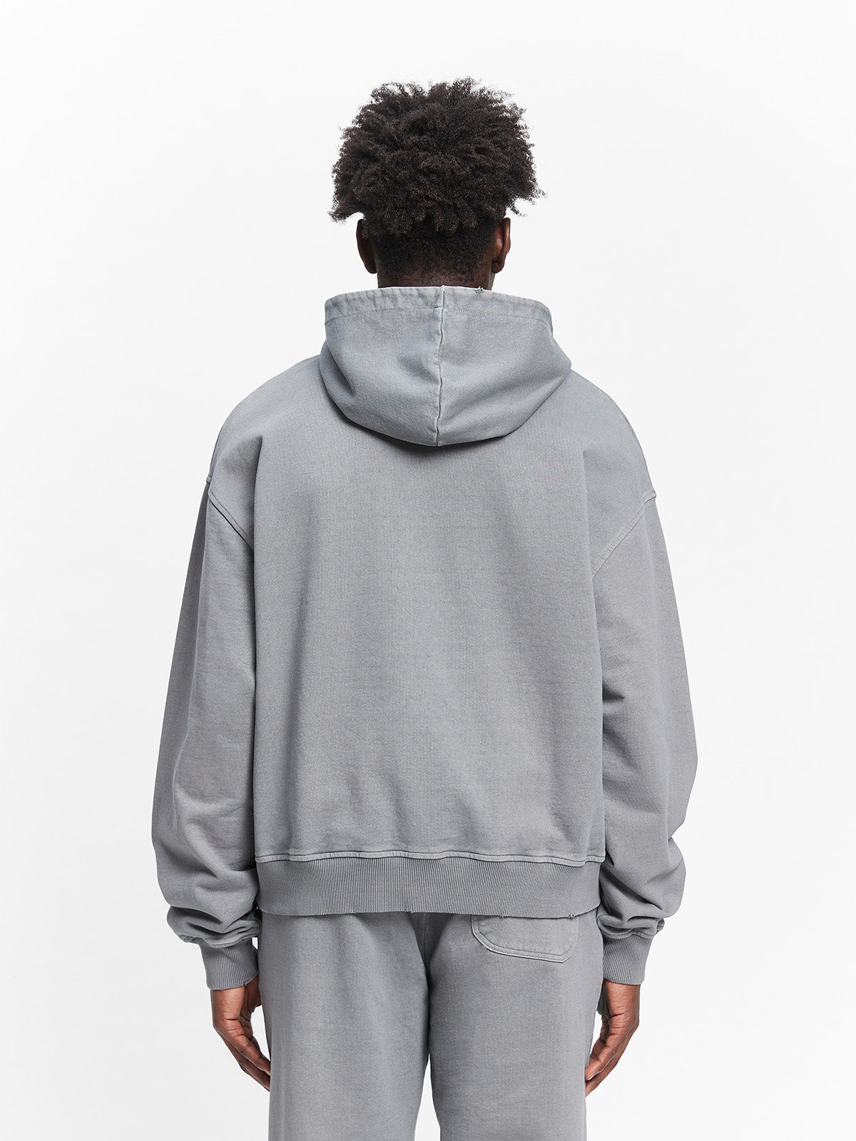 SIGNE ZIP-HOODIE - WASHED GREY