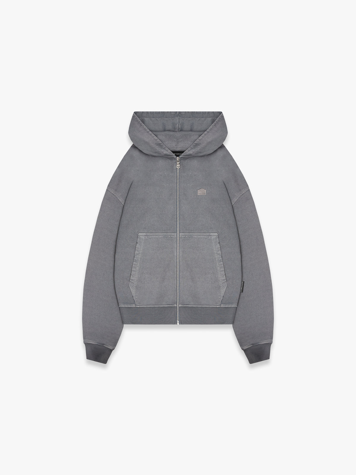 SIGNE ZIP-HOODIE - WASHED GREY