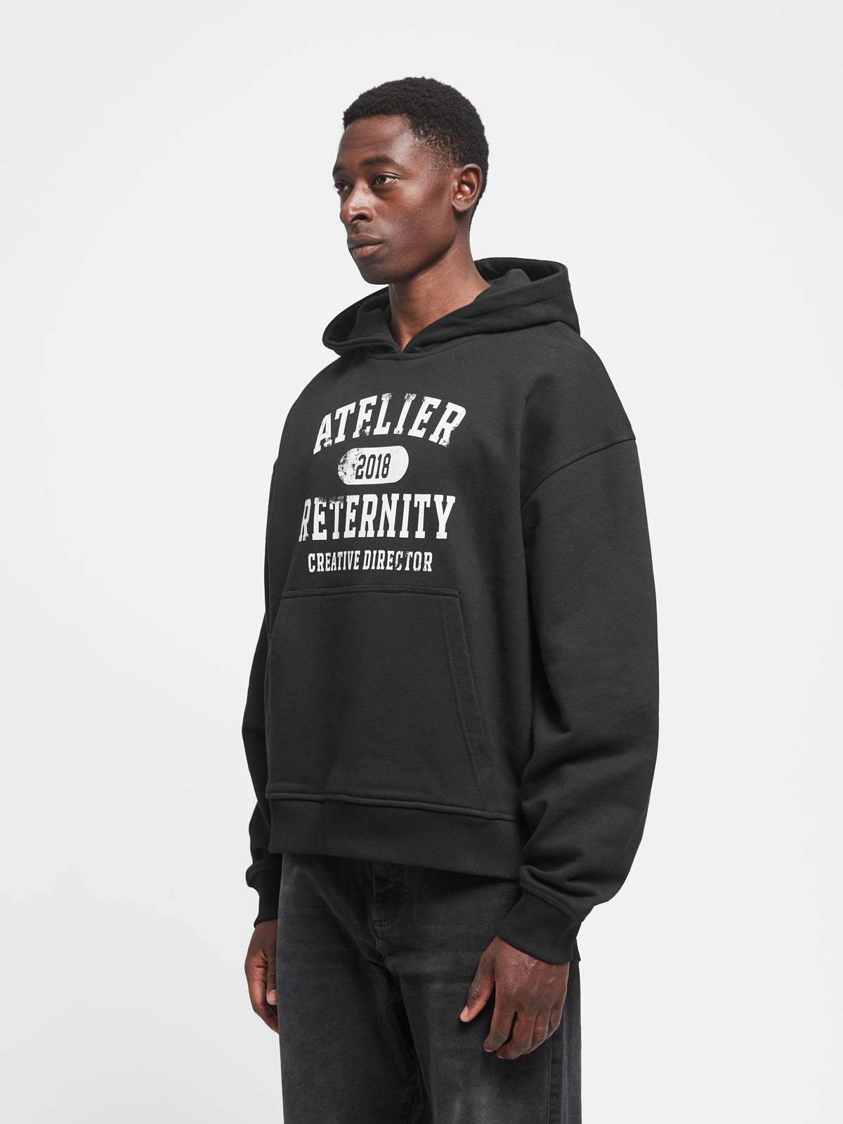 ATELIER EMBLEM HOODIE - BLACK