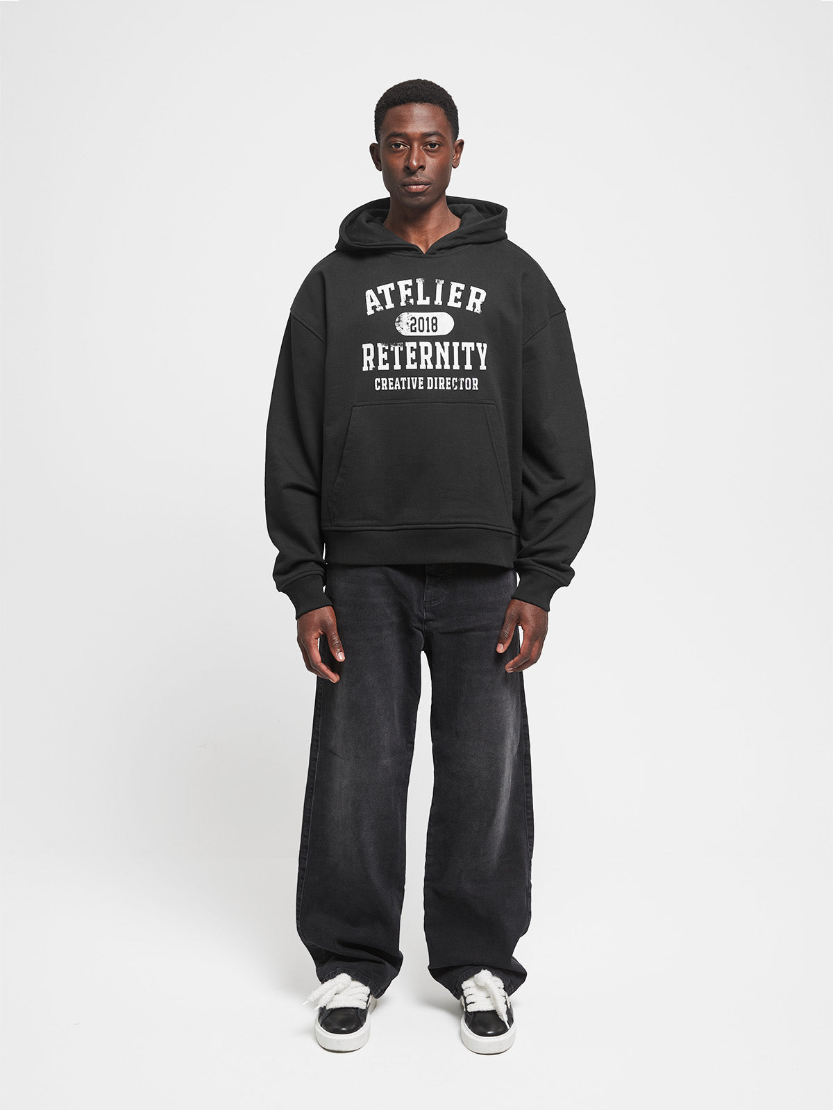 ATELIER EMBLEM HOODIE - BLACK