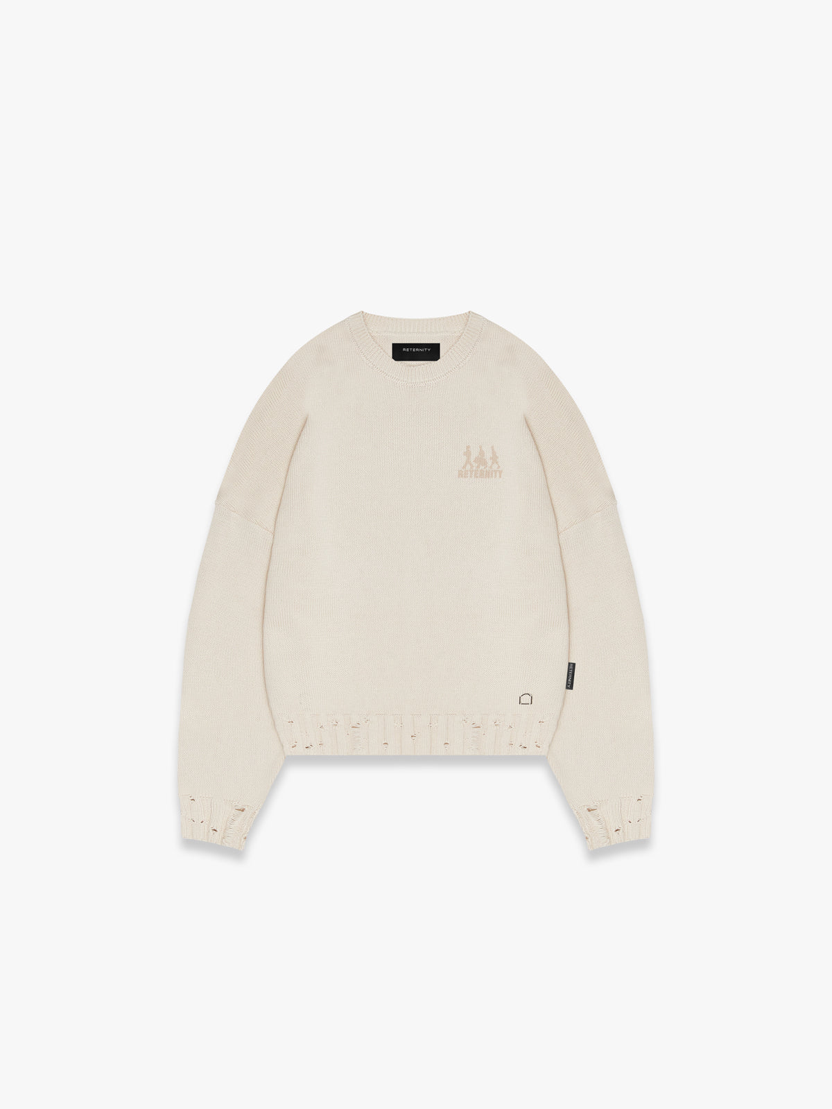 CREATIVE DEPT LOGO KNIT SWEATER - CREAM