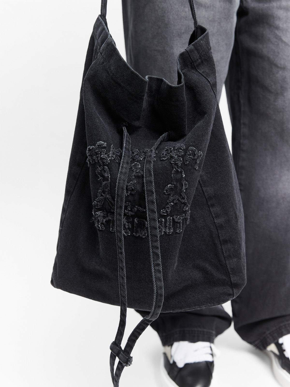 CREATIVE DEPT LOGO TOTE BAG - BLACK DENIM