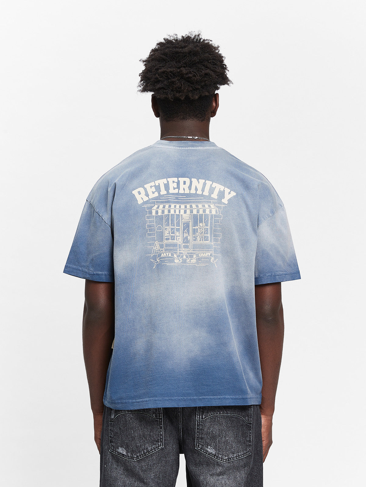 ARTS & CRAFT T-SHIRT - WASHED BLUE