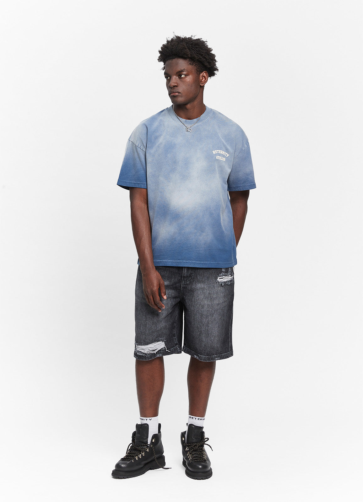 ARTS & CRAFT T-SHIRT - WASHED BLUE