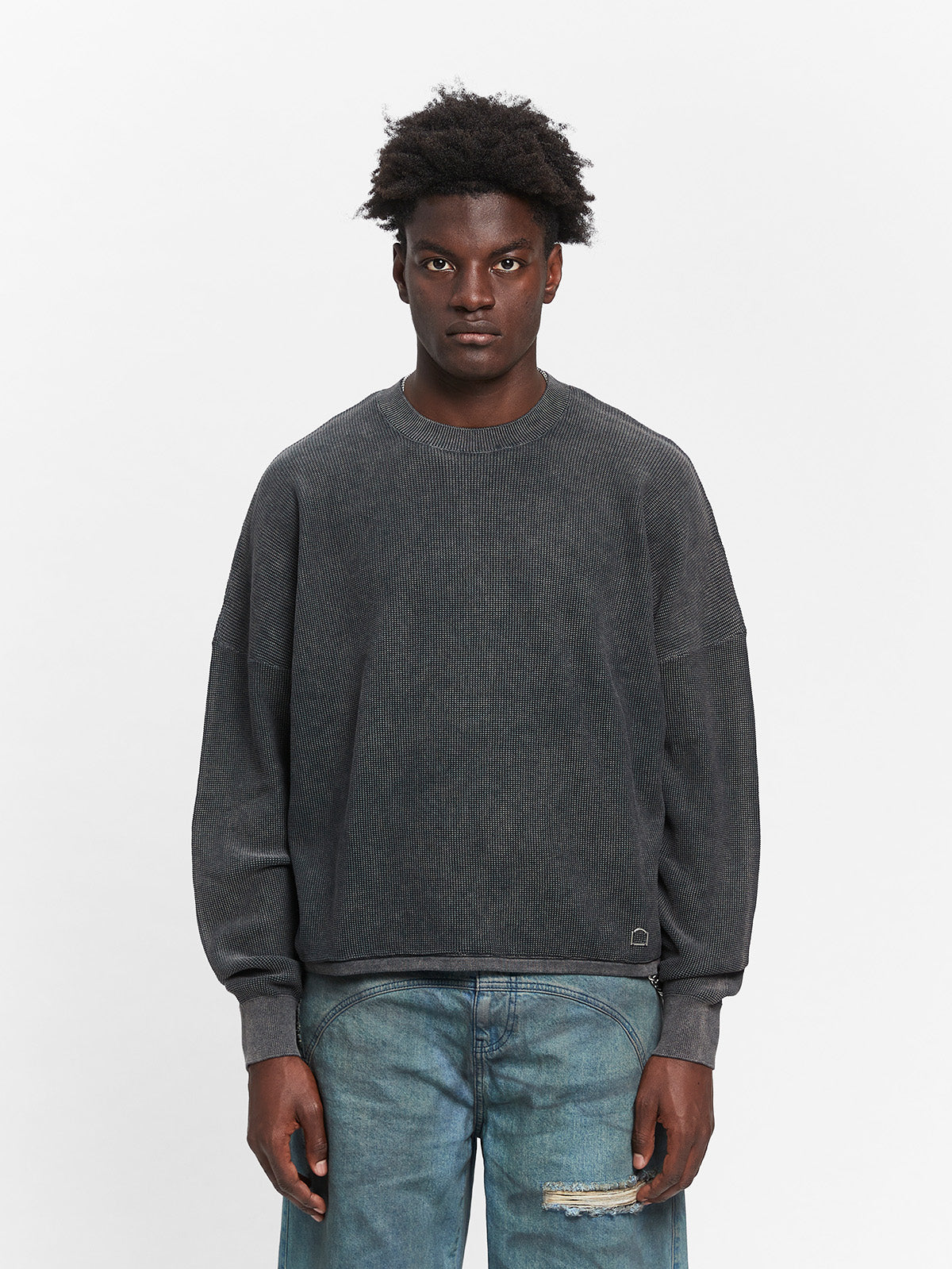 ATELIER KNIT SWEATER - WASHED BLACK