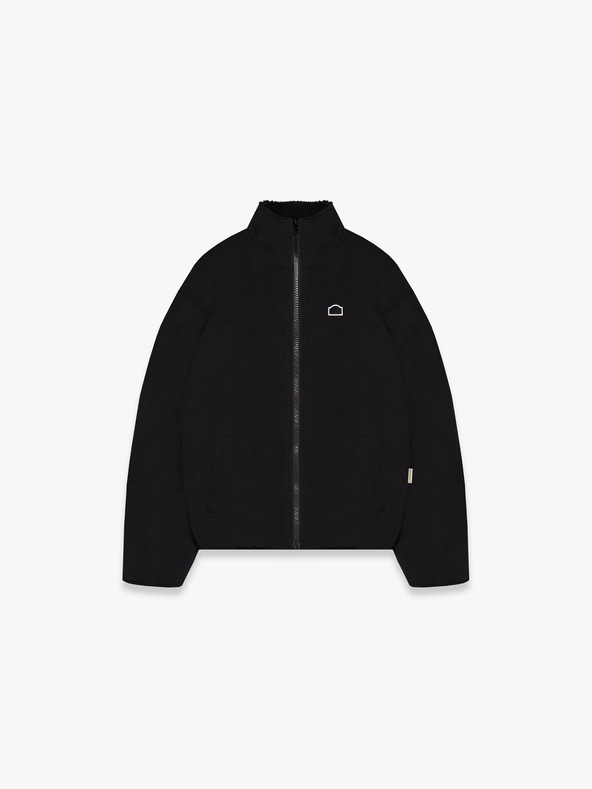 REVERSIBLE FLEECE JACKET - BLACK