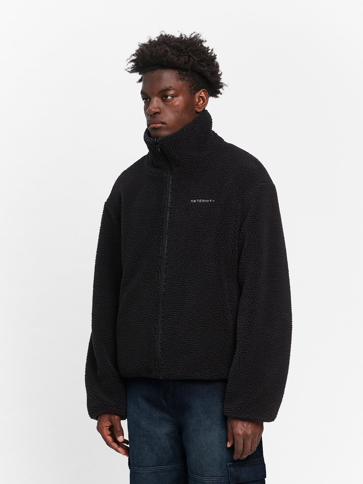 REVERSIBLE FLEECE JACKET - BLACK