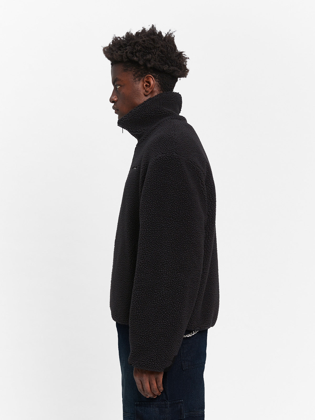 REVERSIBLE FLEECE JACKET - BLACK