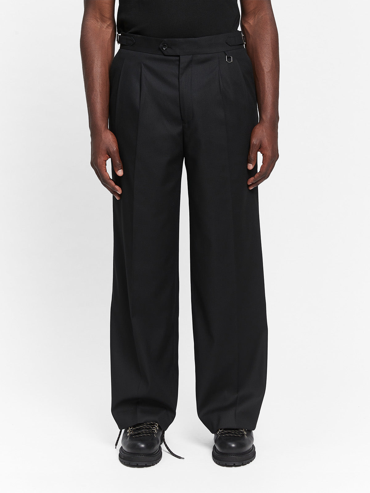 TAILORED BAGGY PANTS - BLACK