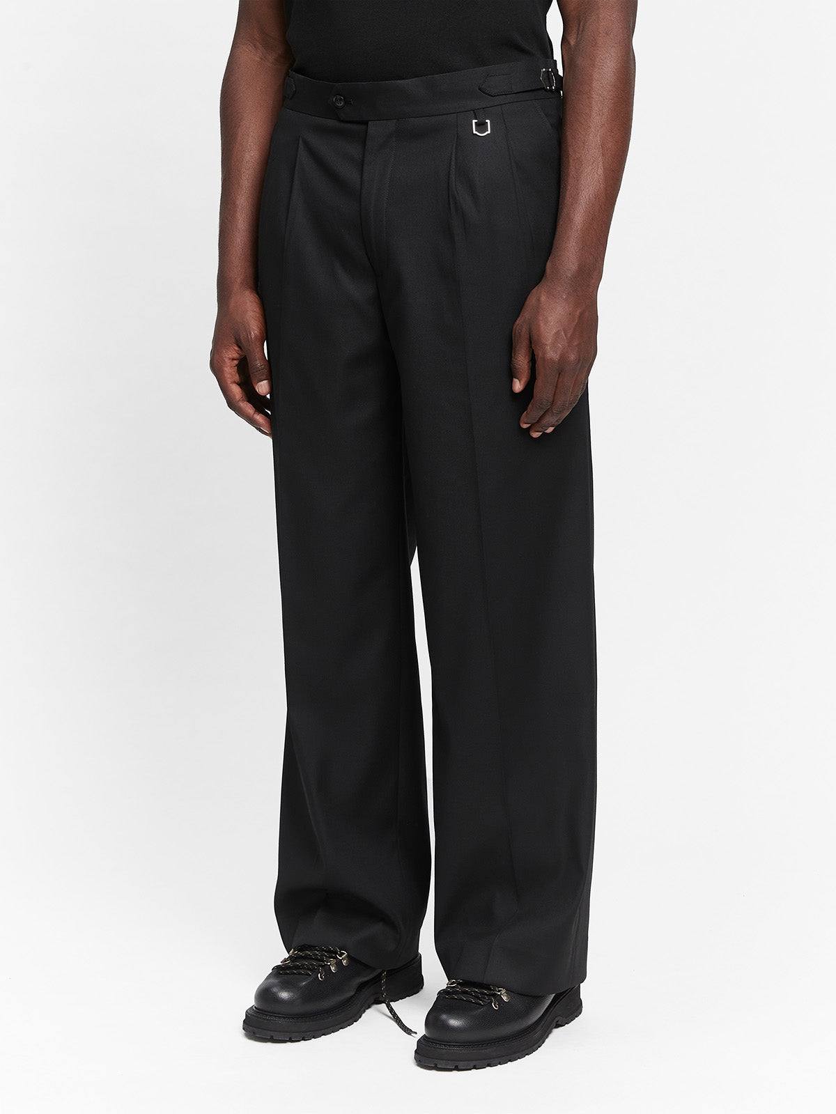 TAILORED BAGGY PANTS - BLACK