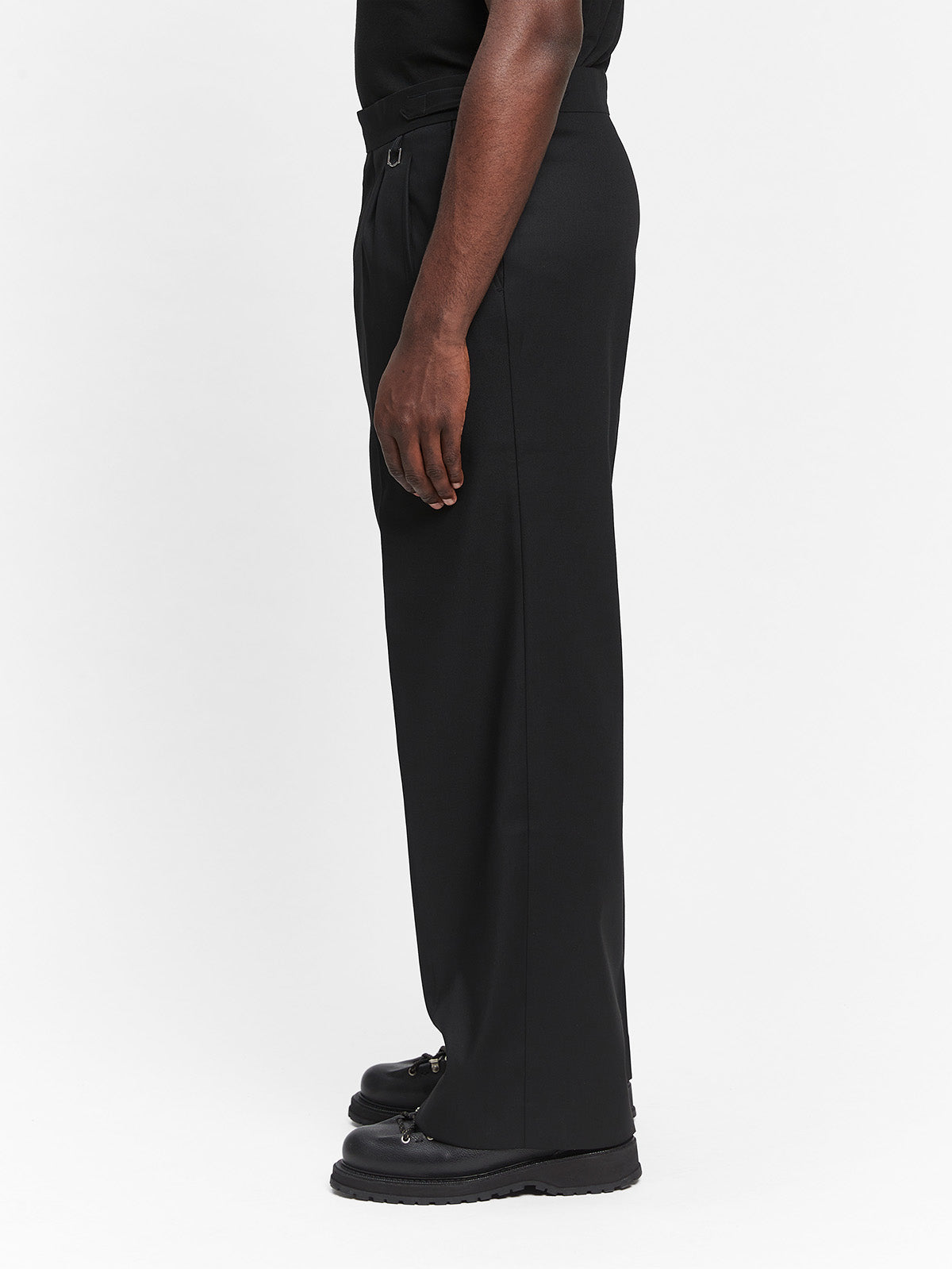 TAILORED BAGGY PANTS - BLACK