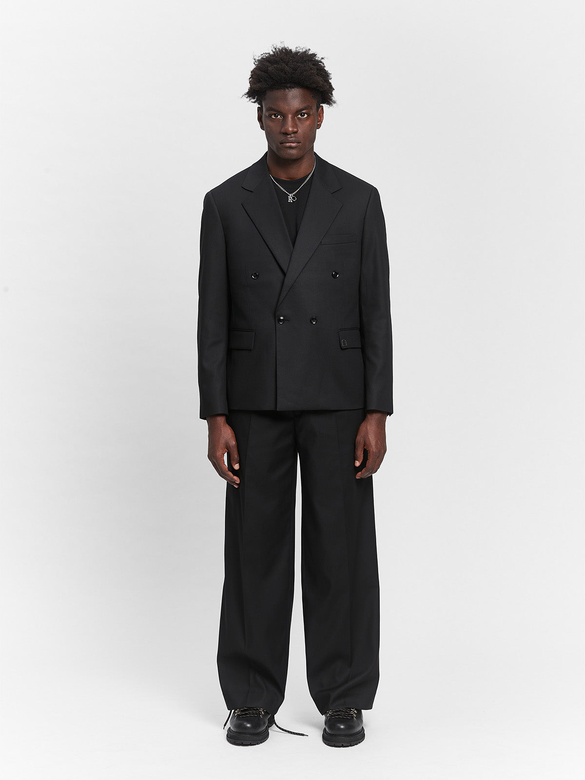 TAILORED BAGGY PANTS - BLACK