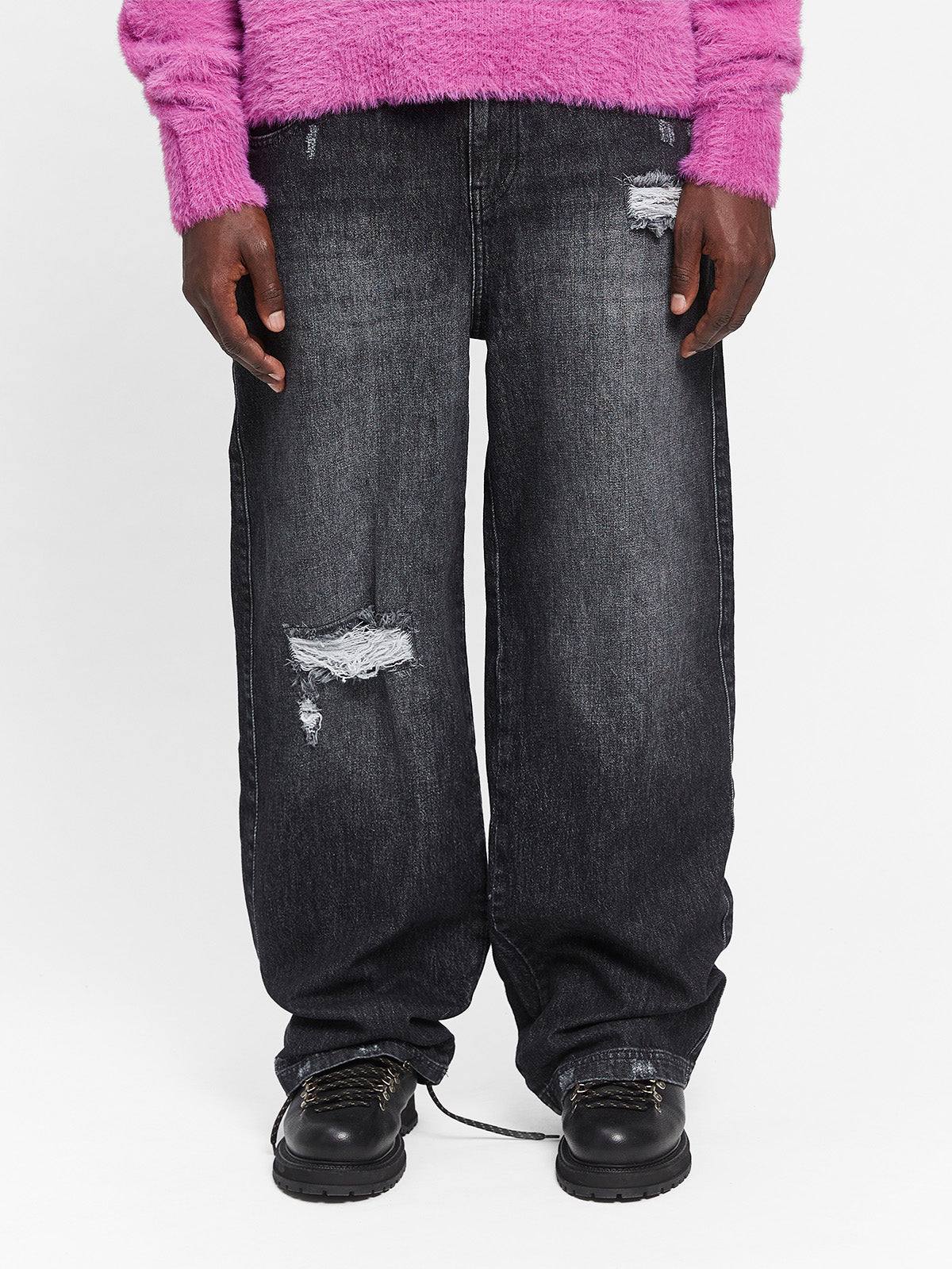 LAYERED DENIM - WASHED GREY