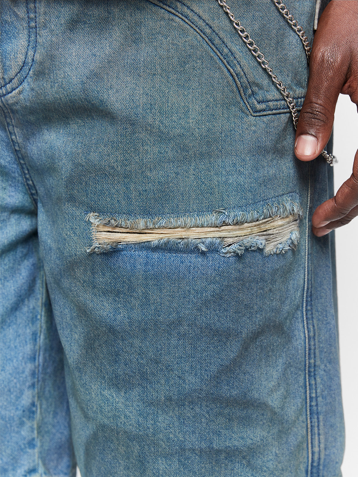 PAINTED ARTISAN JORTS - WASHED BLUE