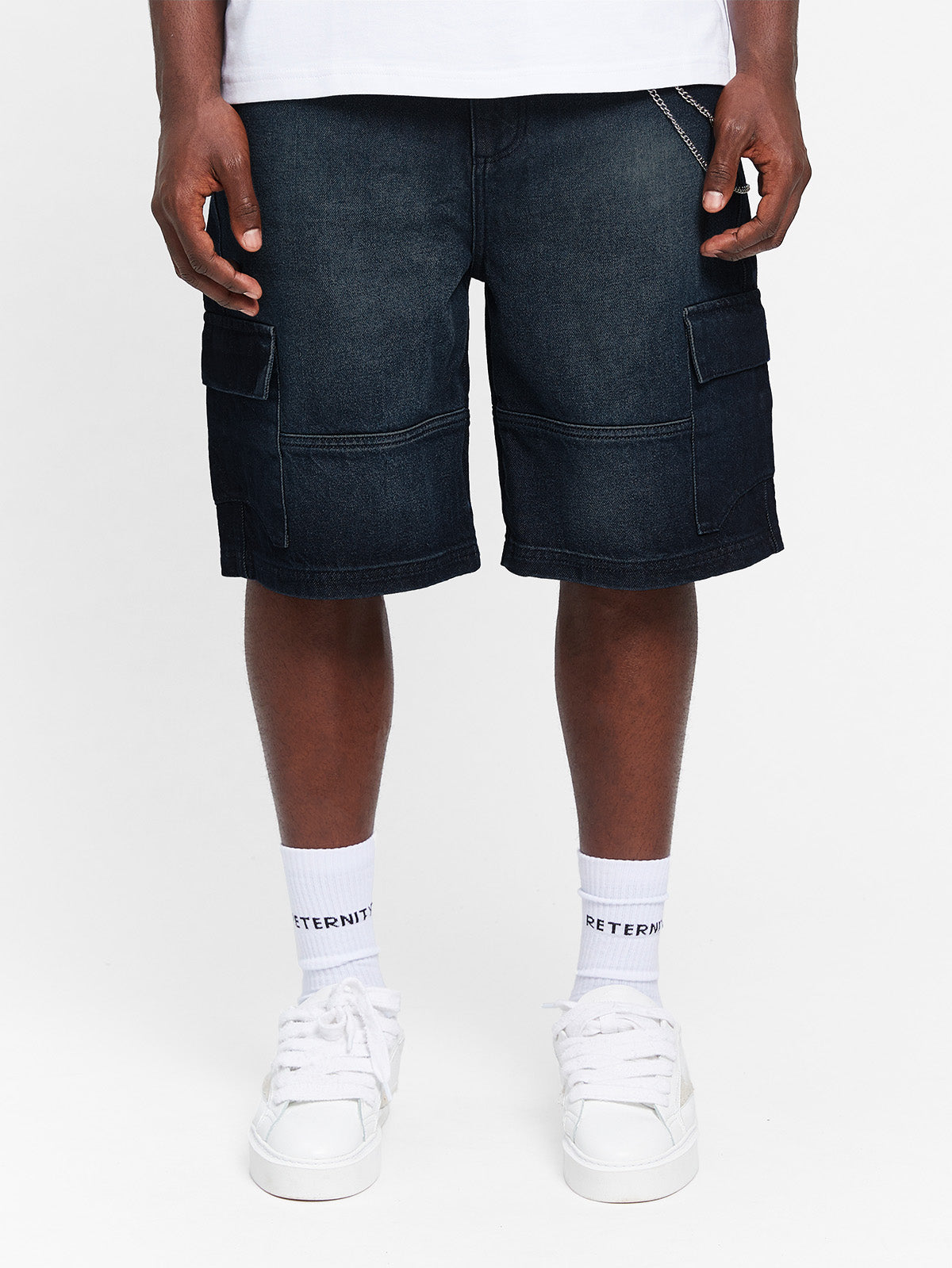 CONCEPTION CARGO SHORTS - RAW DENIM