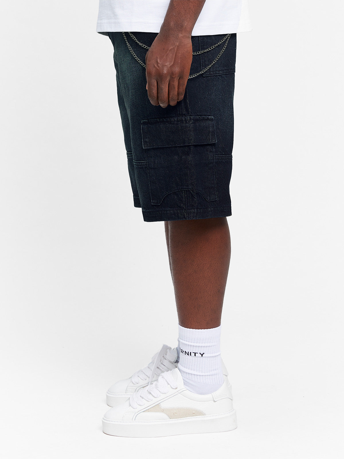 CONCEPTION CARGO SHORTS - RAW DENIM
