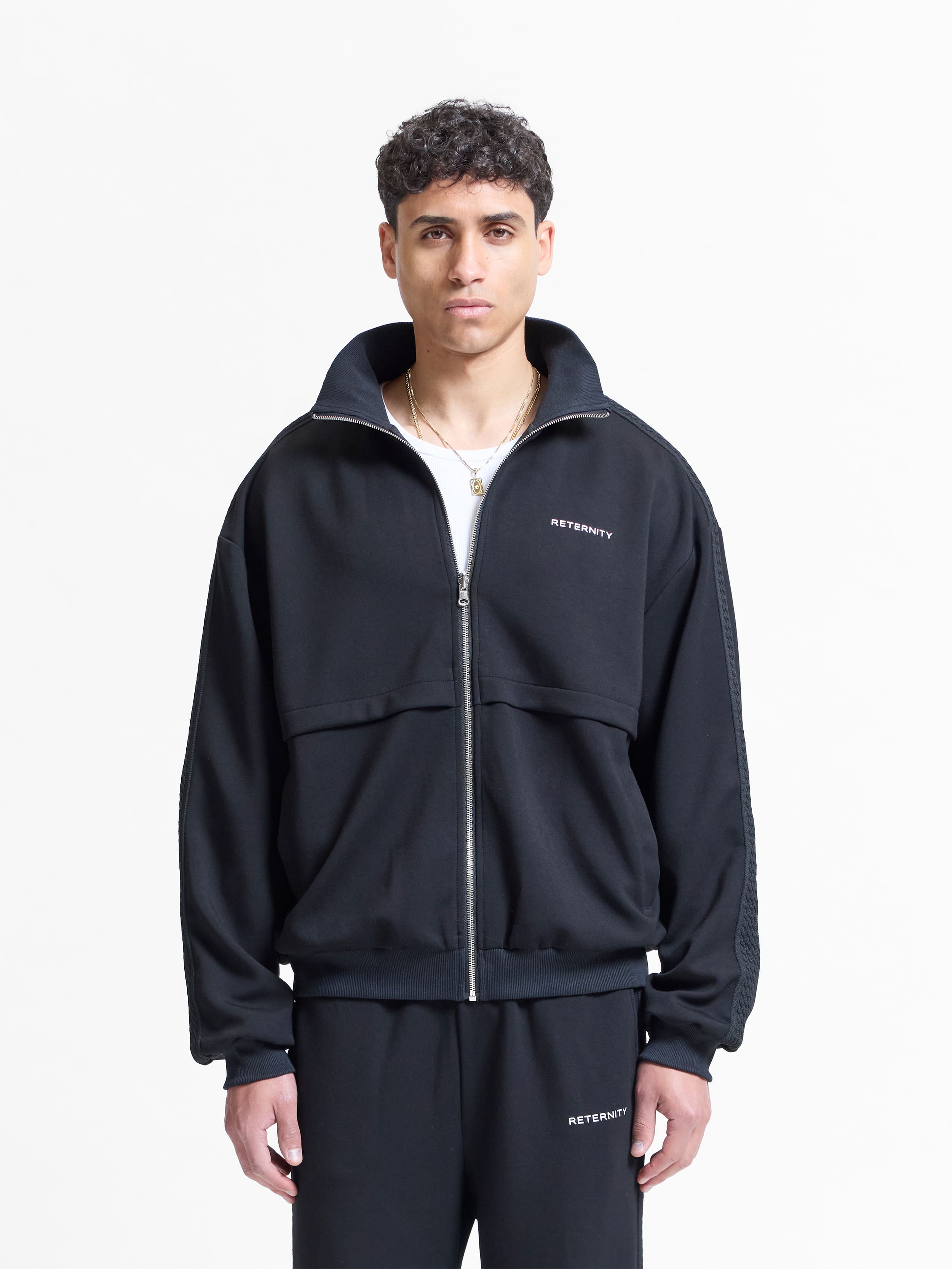 STUDIO REVERSIBLE TRACK JACKET - BLACK