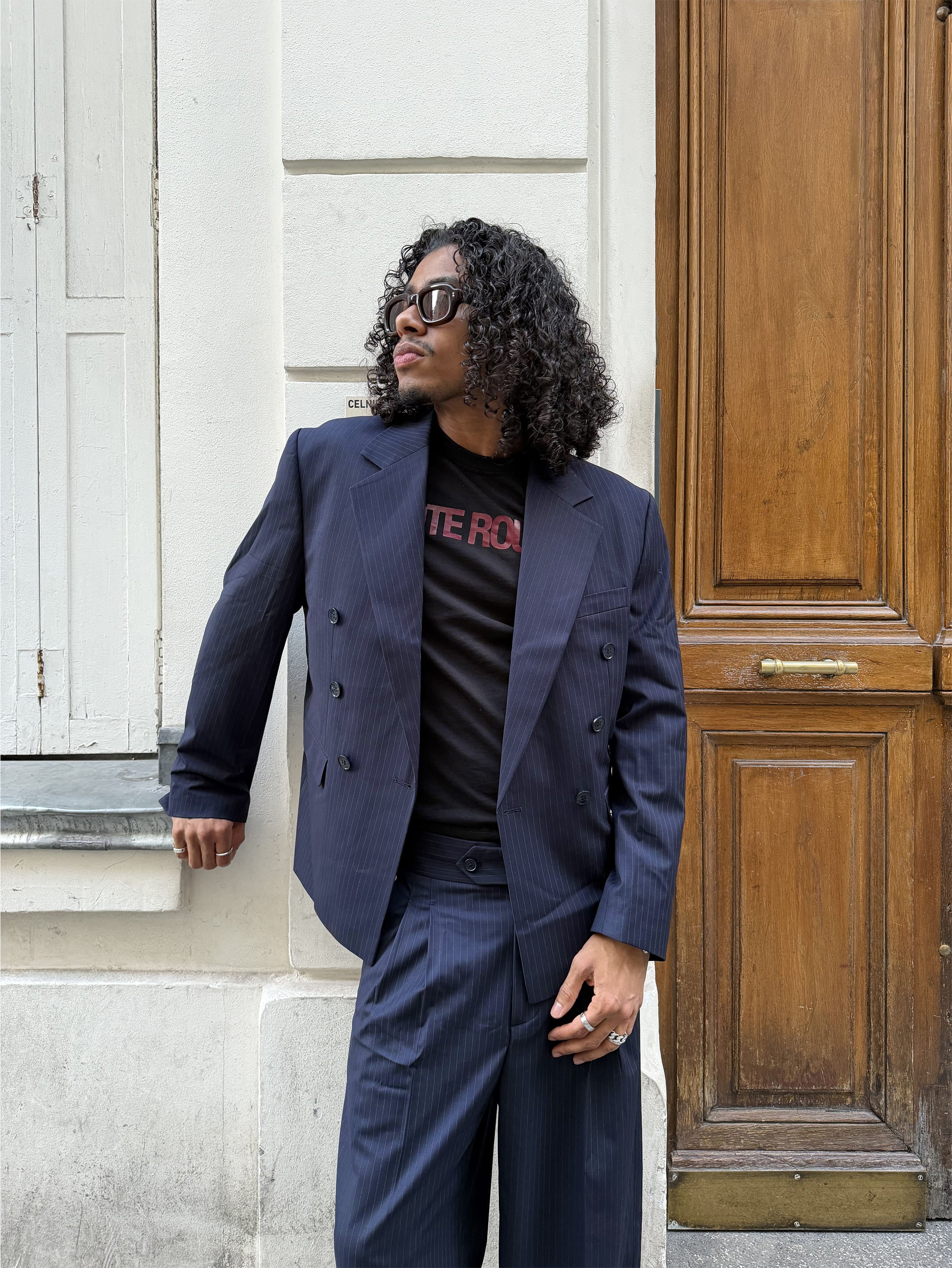 THE SIGNE SUIT – PINSTRIPE BLUE