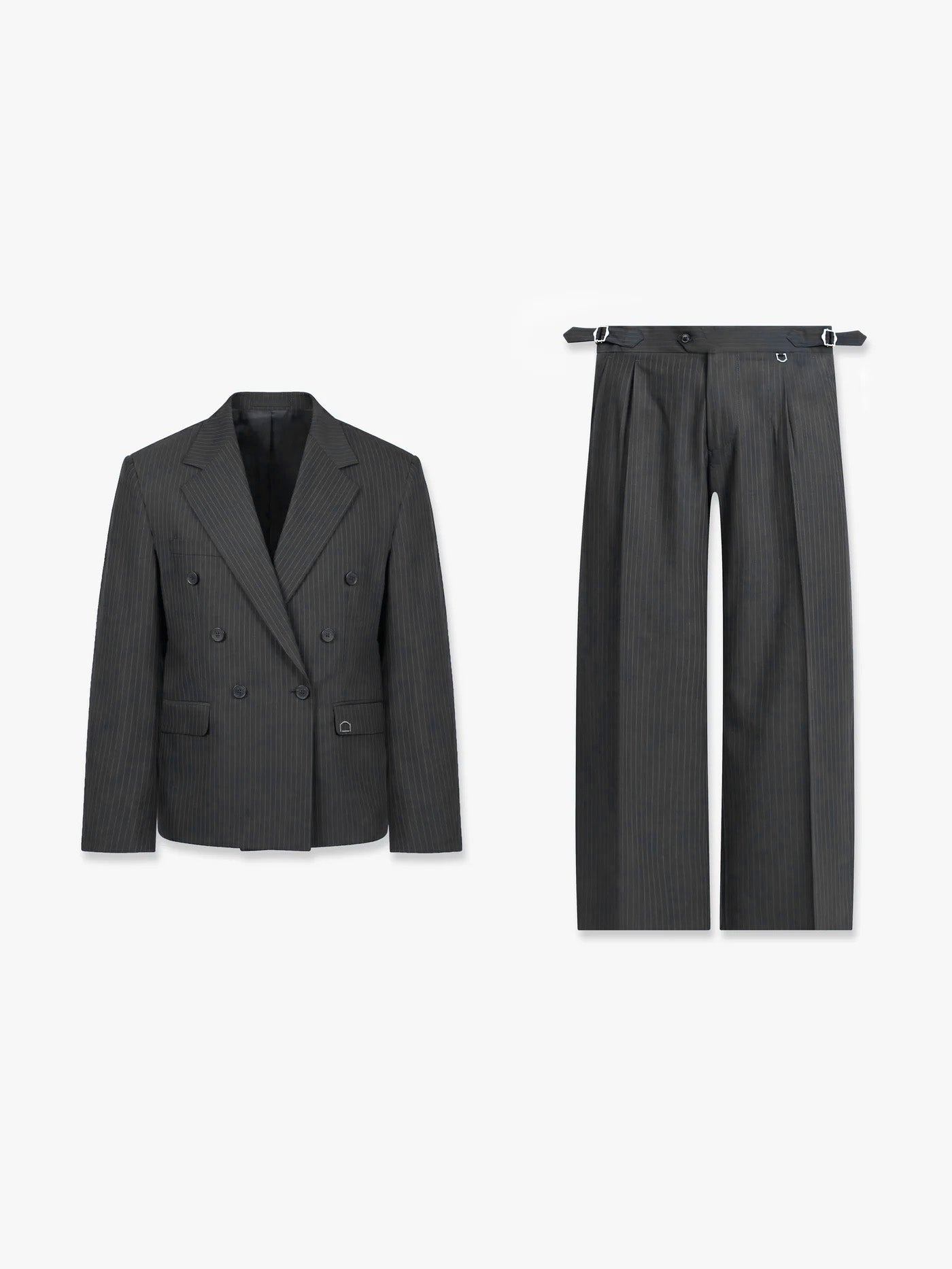 THE SIGNE SUIT – PINSTRIPE GREY