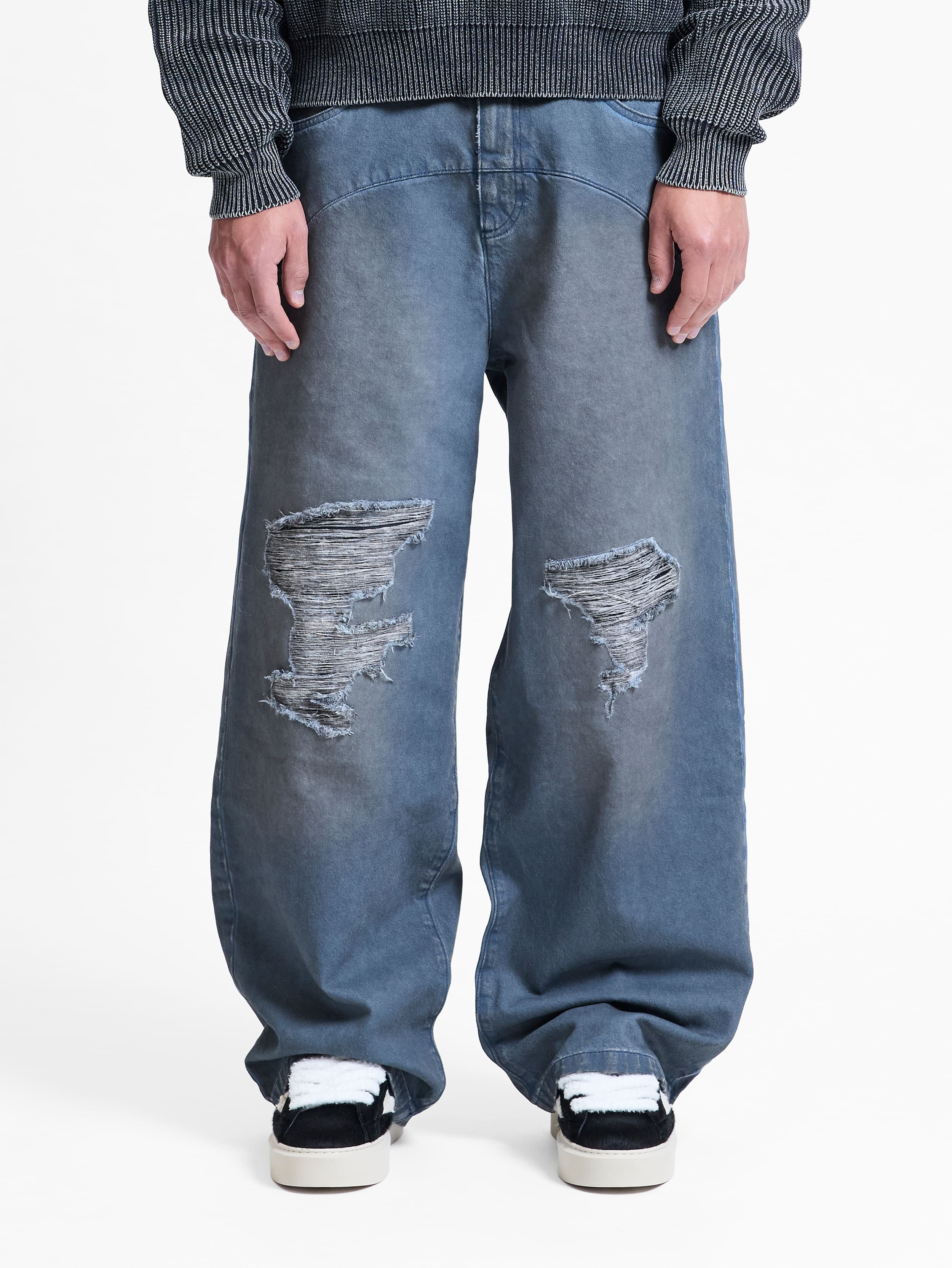 LE SCULPTÉ WAXED DENIM - BLUE