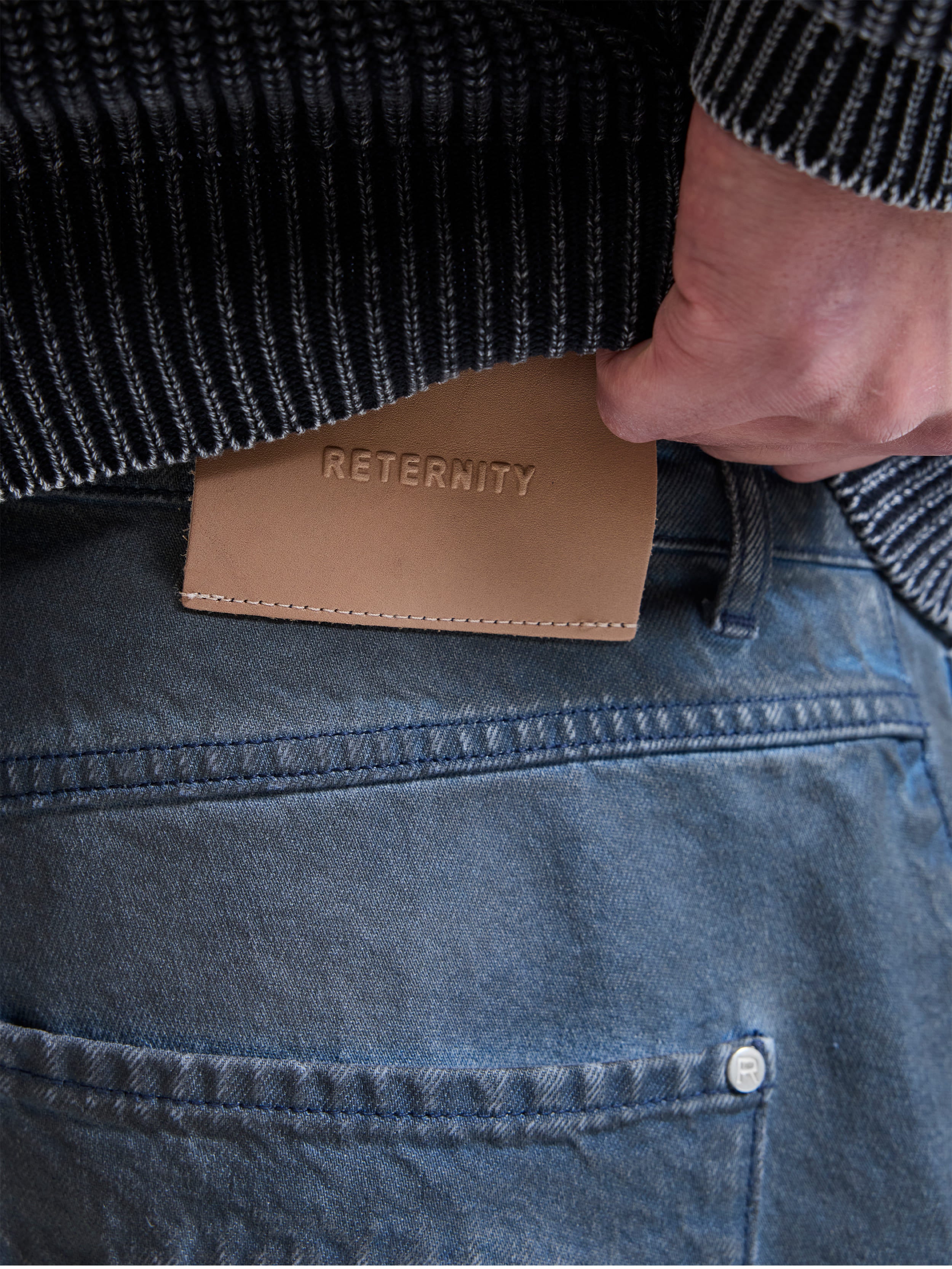 LE SCULPTÉ WAXED DENIM - BLUE