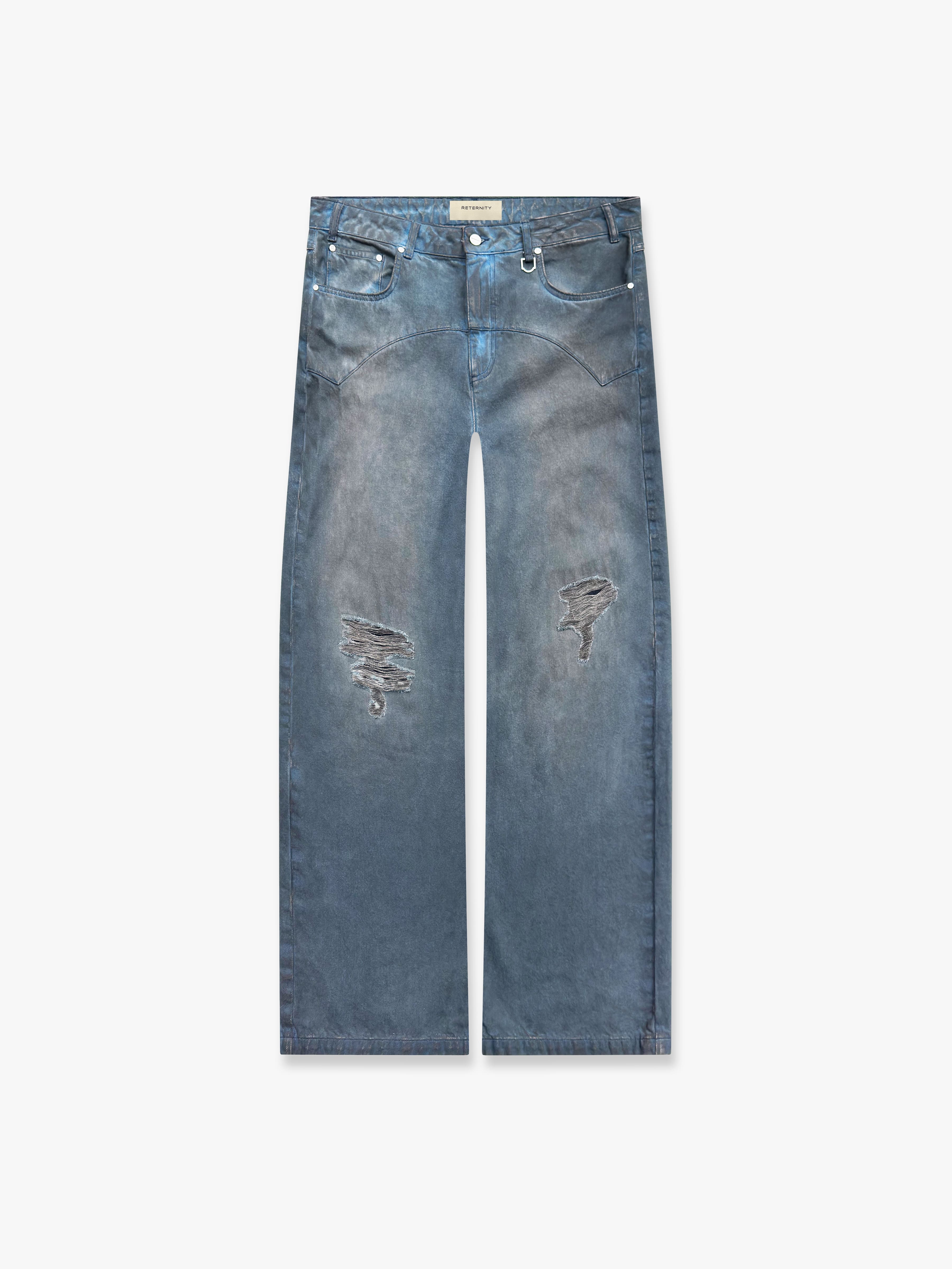 LE SCULPTÉ WAXED DENIM - BLUE