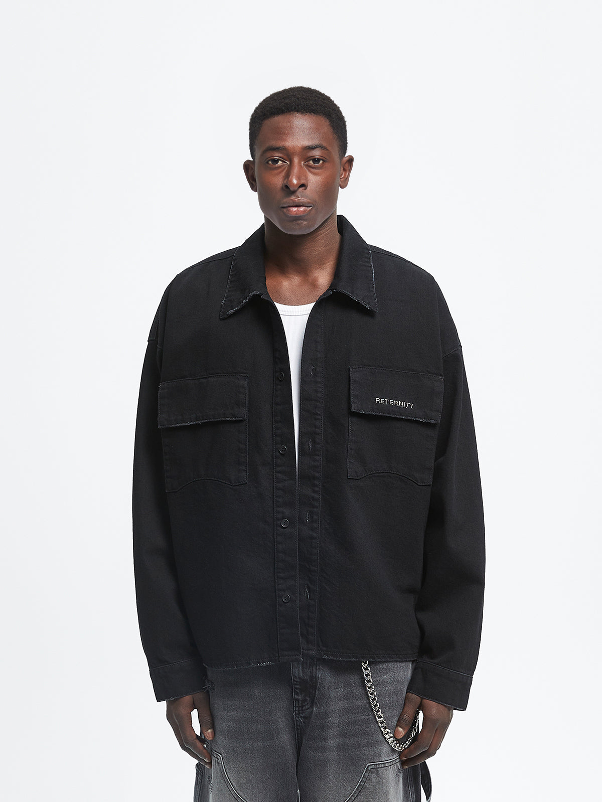 VINTAGE OVERSHIRT - BLACK