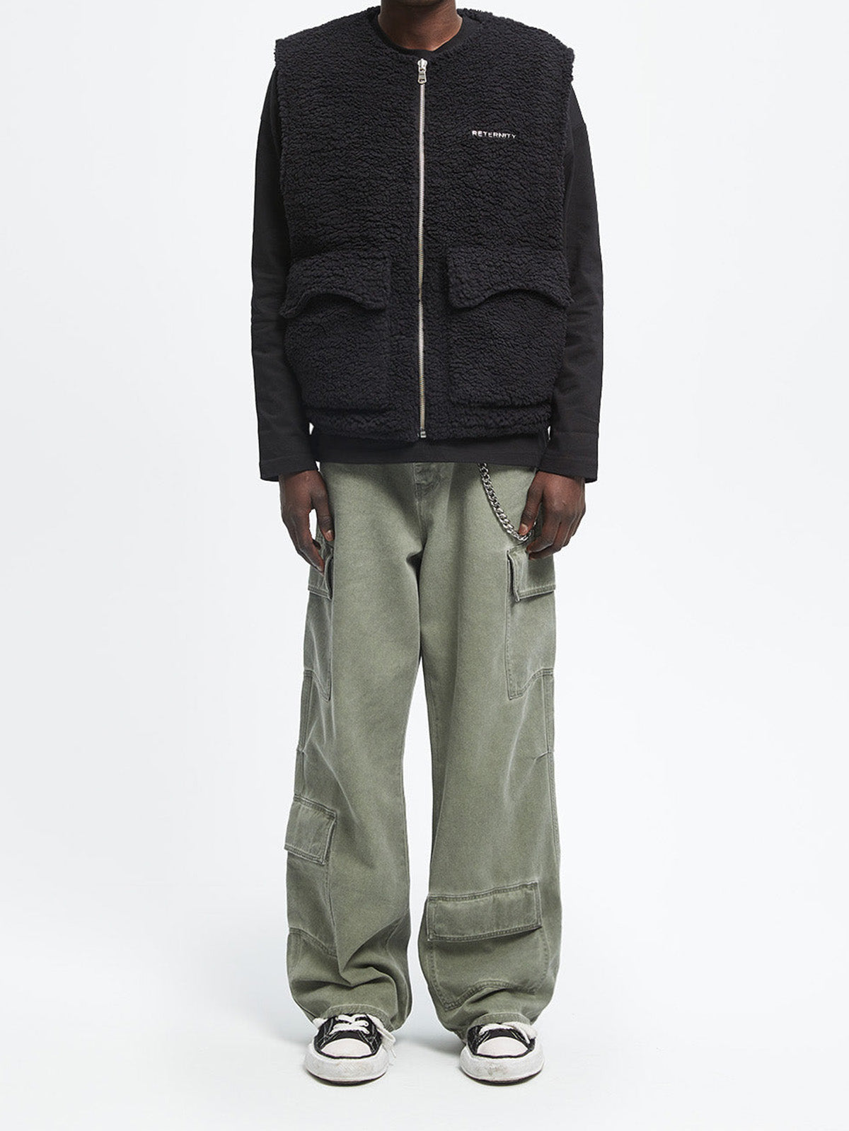OIL WASHED CARGO PANTS - KHAKI