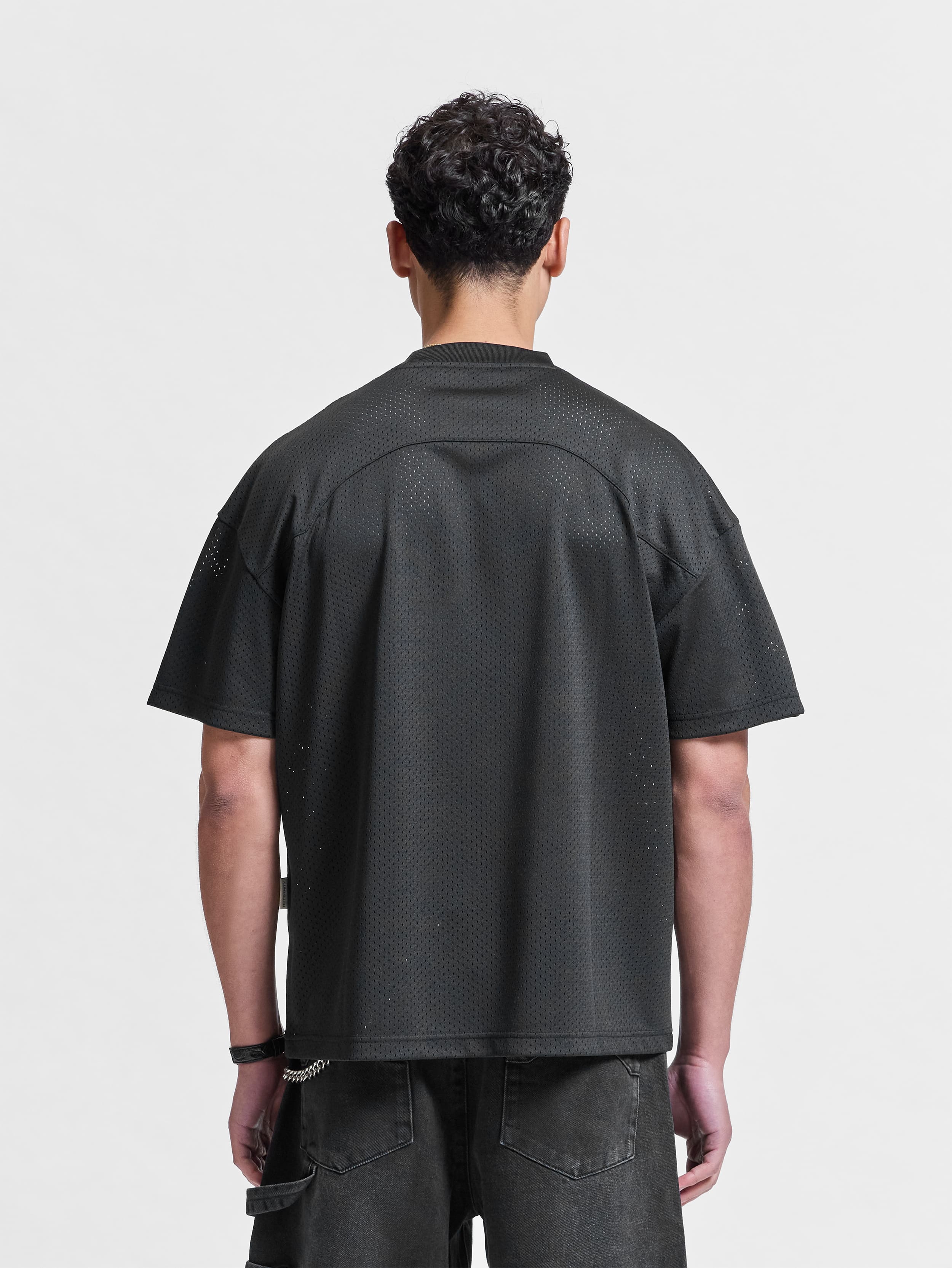 NOTRE DAME MESH T-SHIRT - BLACK