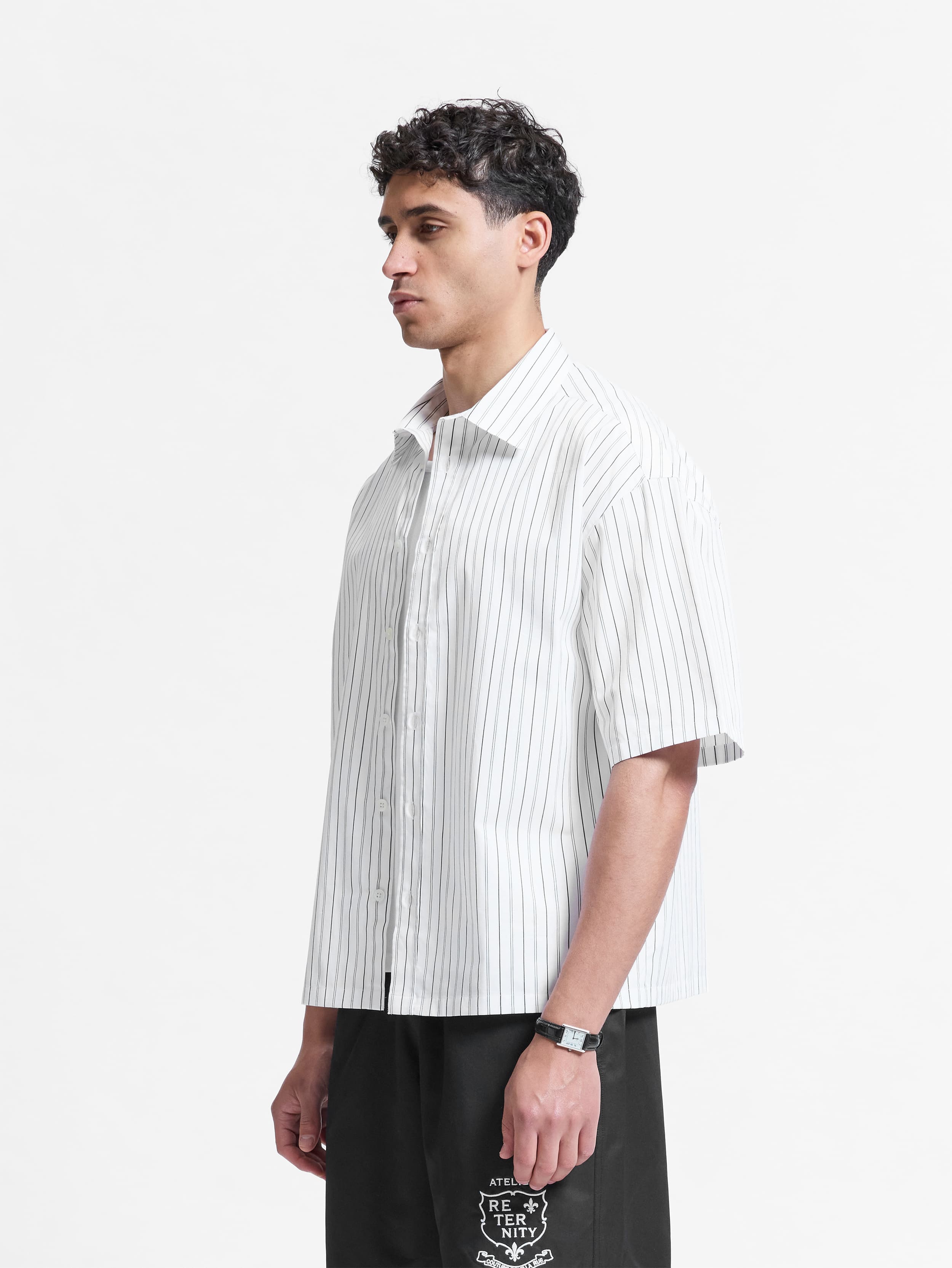 SIGNE SHIRT - BLACK STRIPED