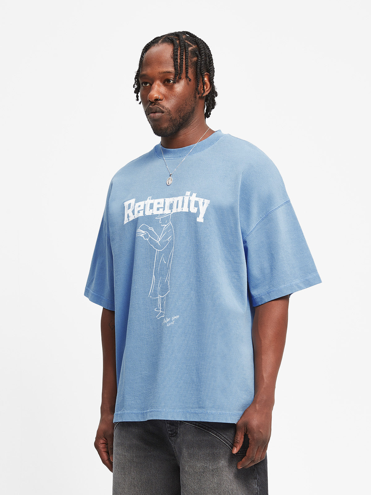 PROMENEUR T-SHIRT - WASHED BLUE