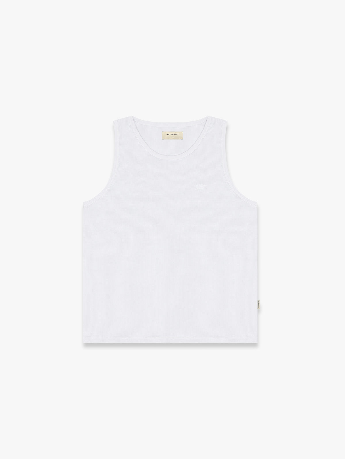 WAFFLE TANK TOP - WHITE