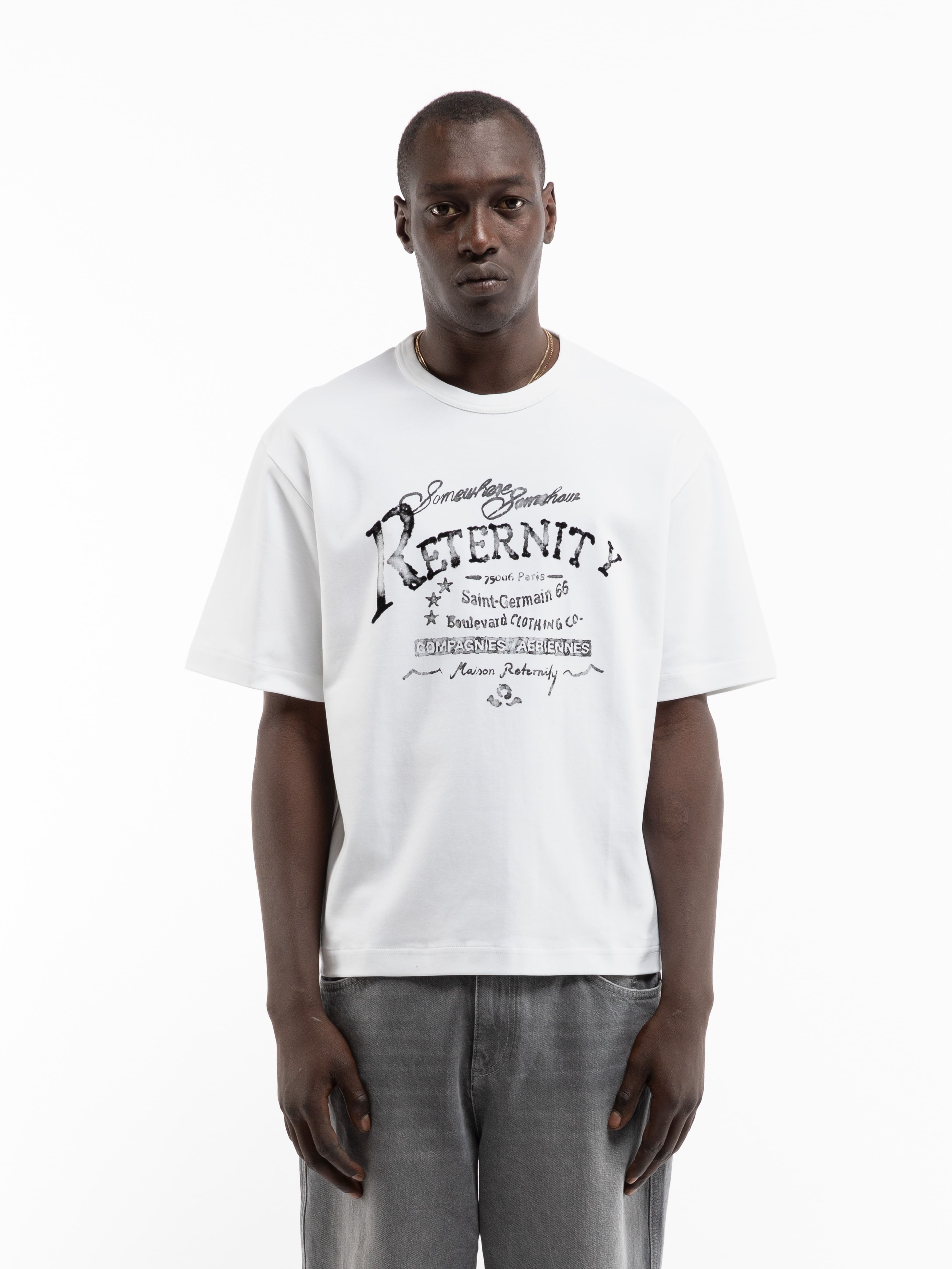 SOMEWHERE SOMEHOW REGULAR FIT T-SHIRT - WHITE