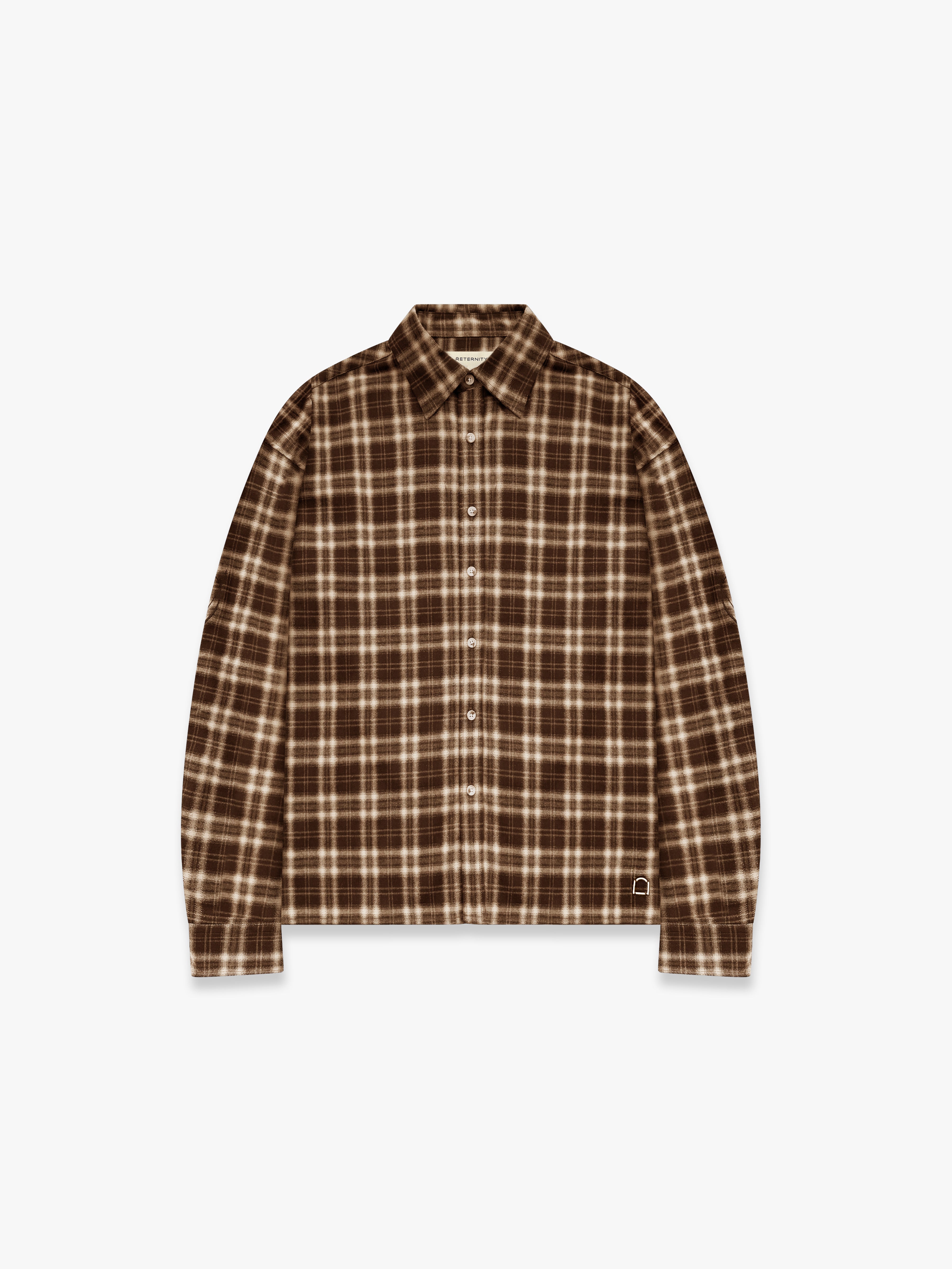 SOMEWHERE SOMEHOW FLANNEL SHIRT - BROWN
