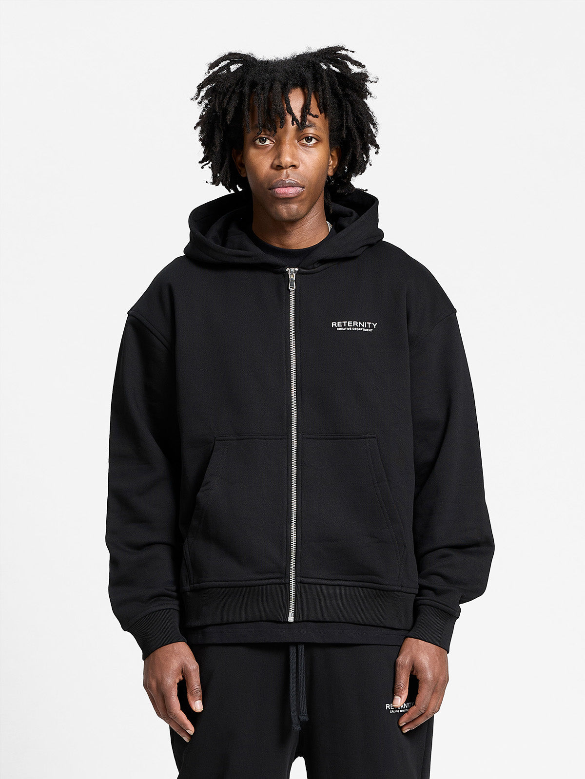 CREATIVE DEPT ZIP-HOODIE - BLACK