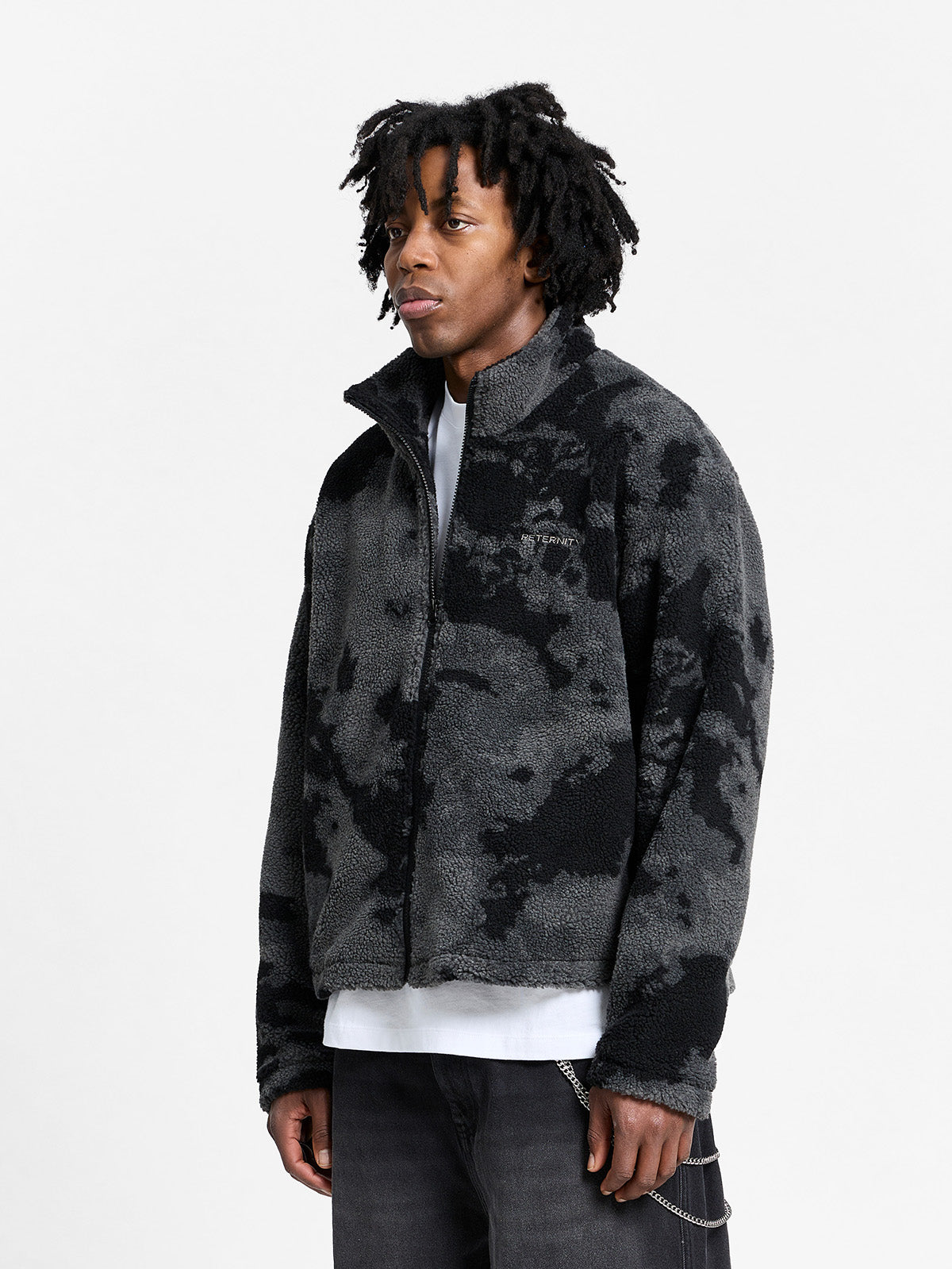 RETERNITY FLEECE JACKET - ACID BLACK