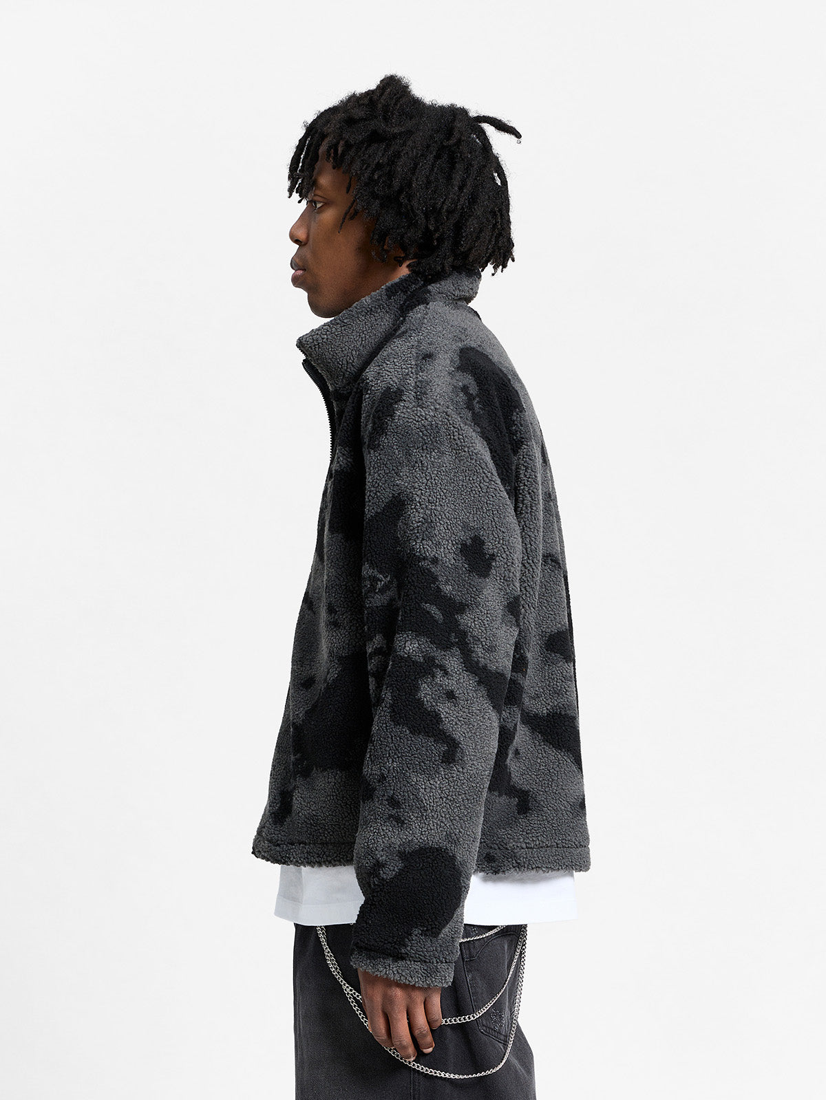 RETERNITY FLEECE JACKET - ACID BLACK