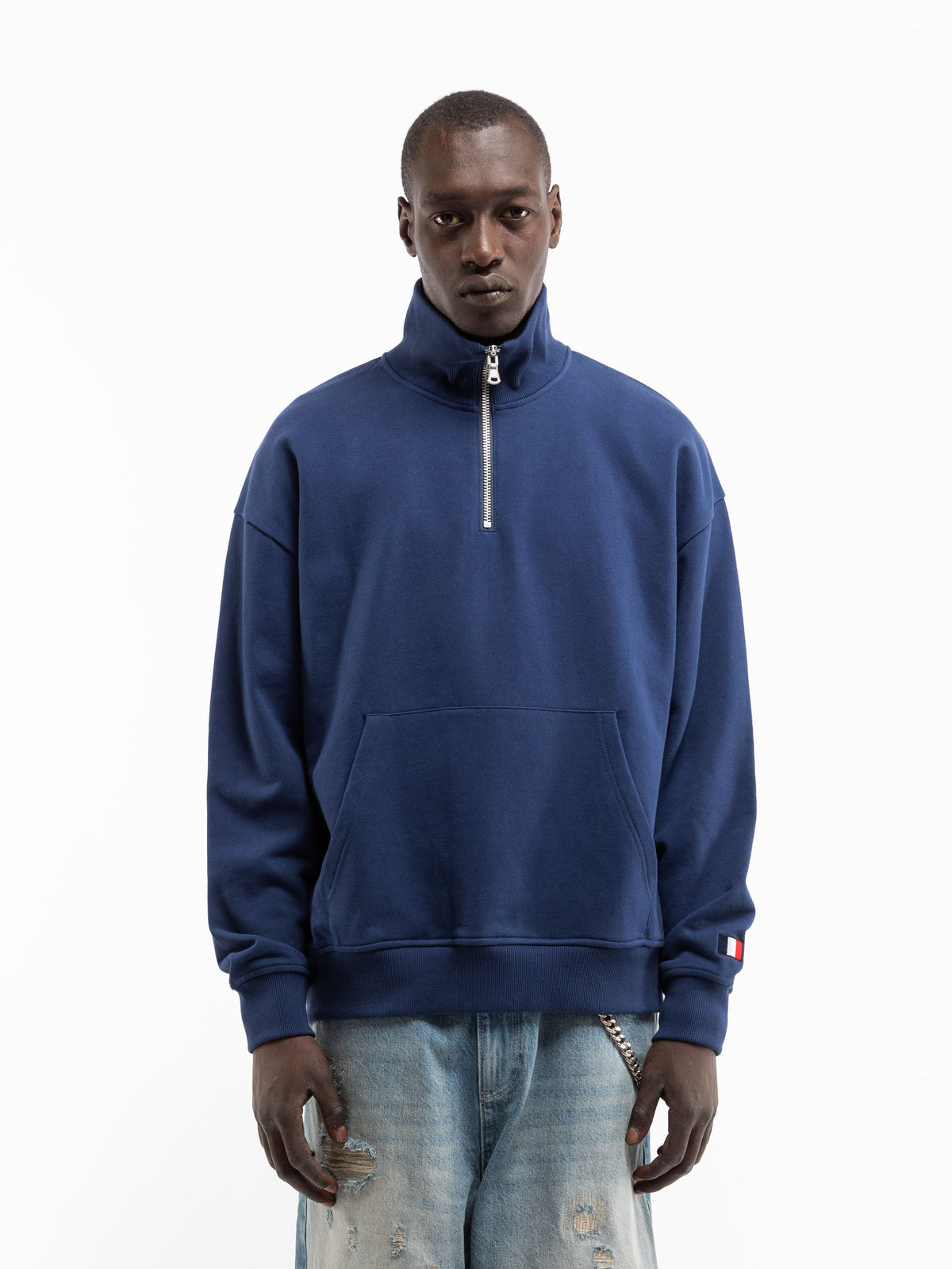 SAINT GERMAIN HALF ZIP - NAVY