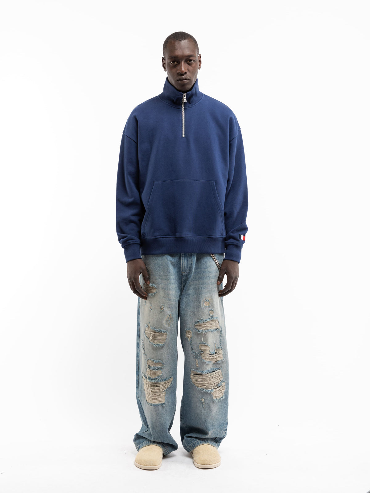 SAINT GERMAIN HALF ZIP - NAVY