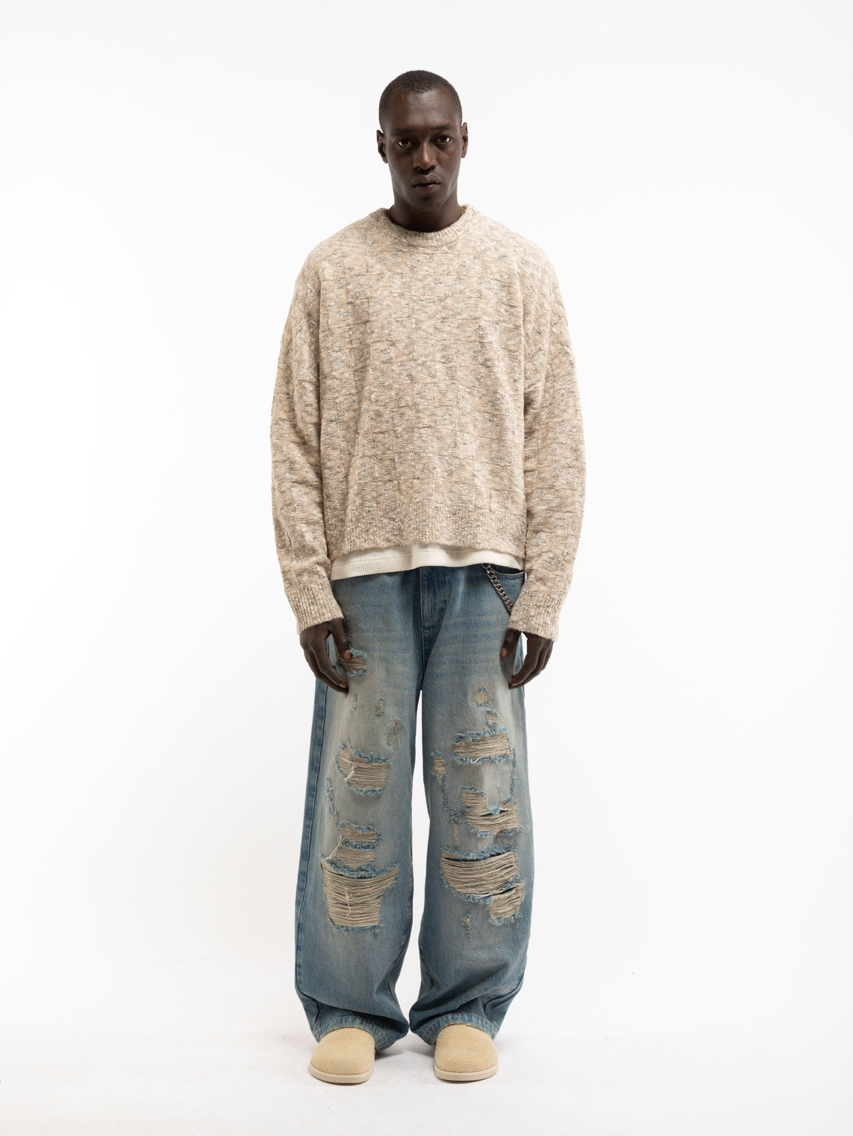 ARTISAN KNIT SWEATER - SAND