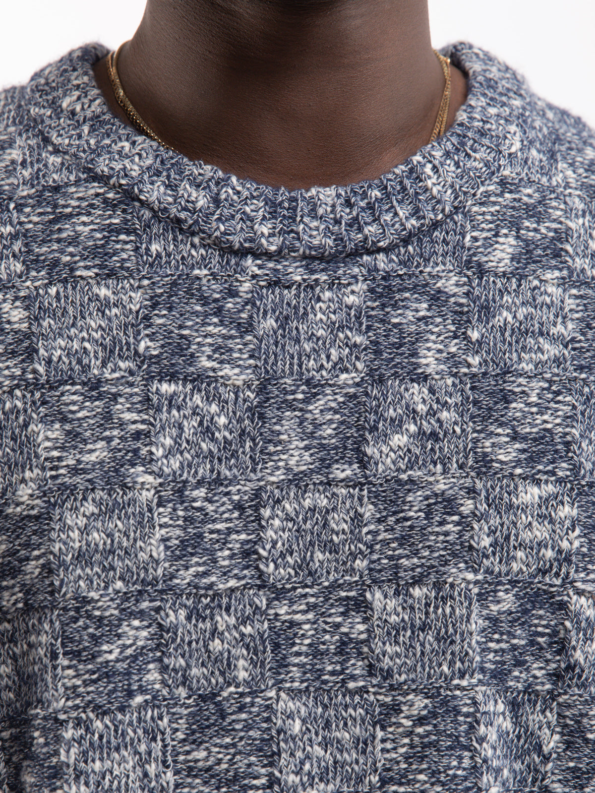 ARTISAN KNIT SWEATER - NAVY