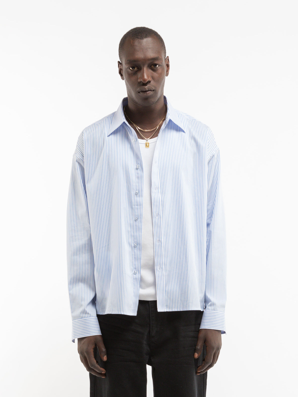 BOULEVARD SHIRT - BLUE/WHITE