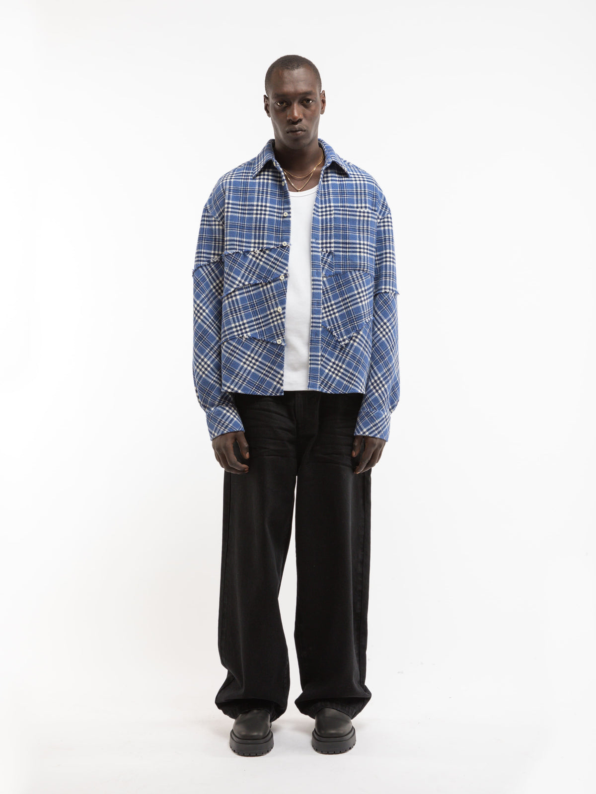 LE TISSÉ WAFFLE SHIRT - BLUE