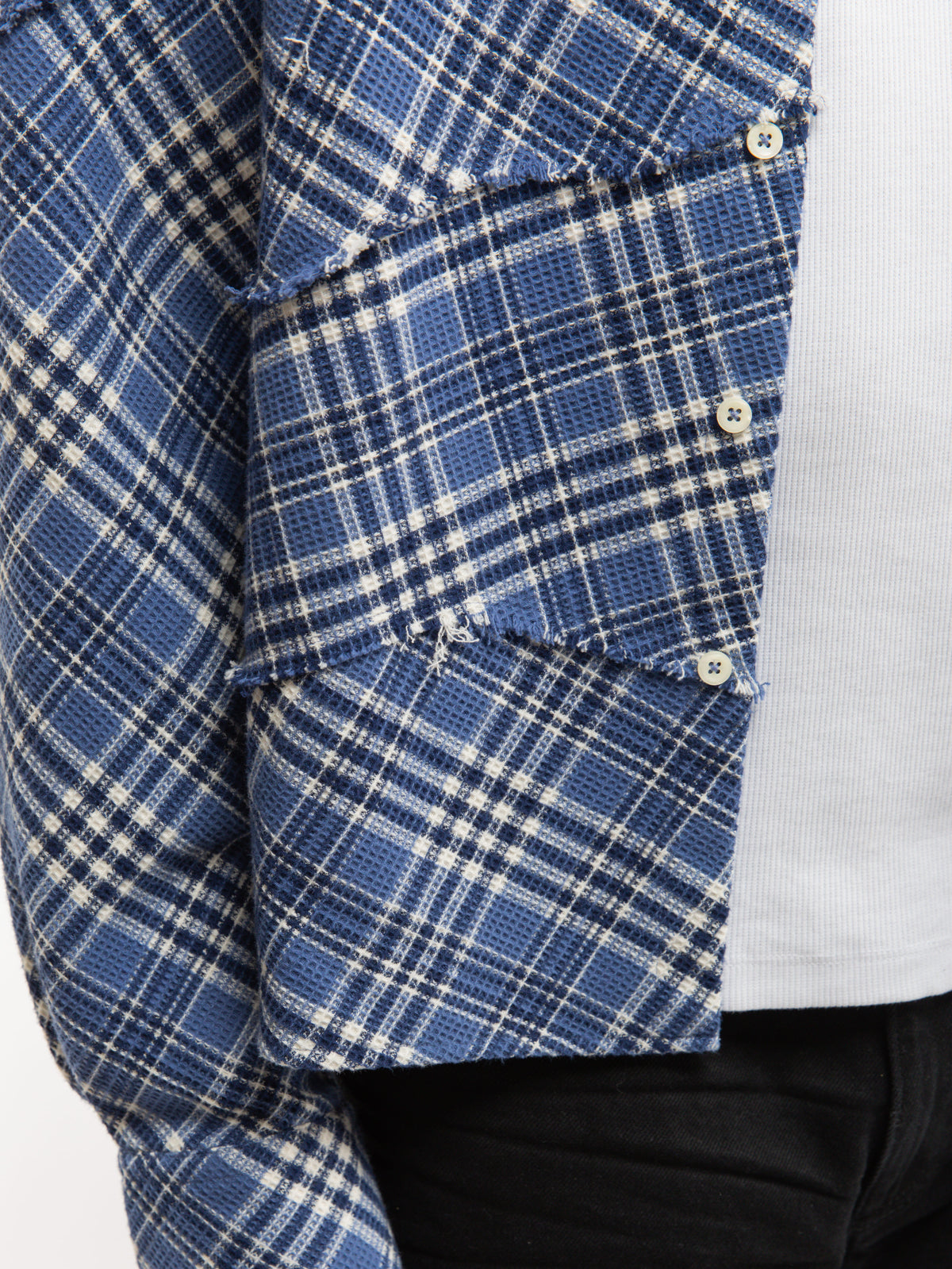LE TISSÉ WAFFLE SHIRT - BLUE