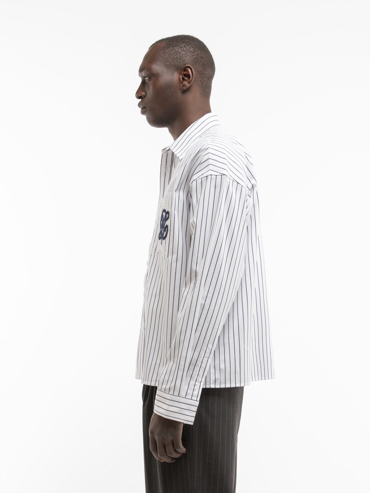 LE RAYÉE SHIRT - WHITE/NAVY