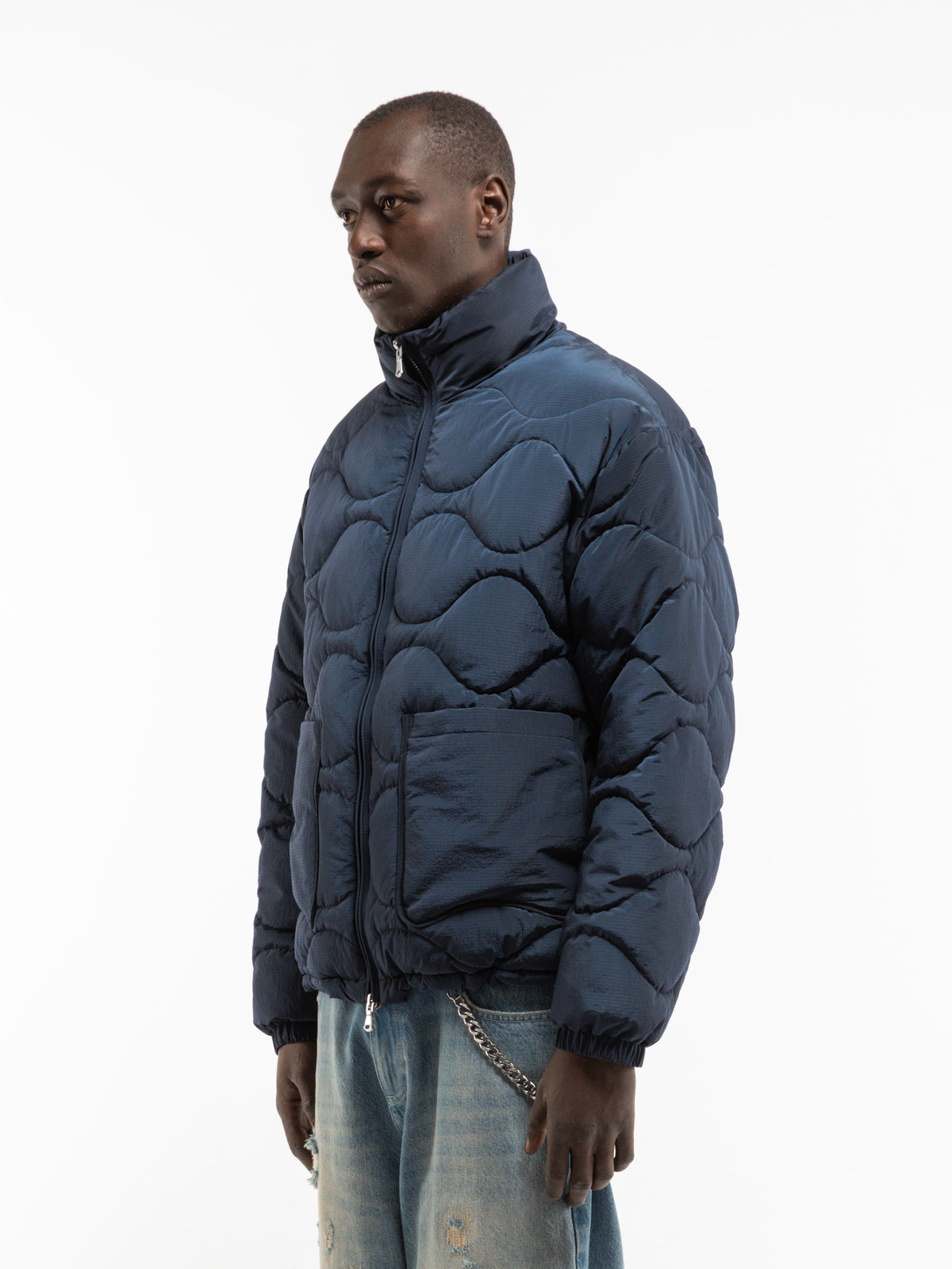 MAISON QUILTED PUFFER JACKET - BLUE